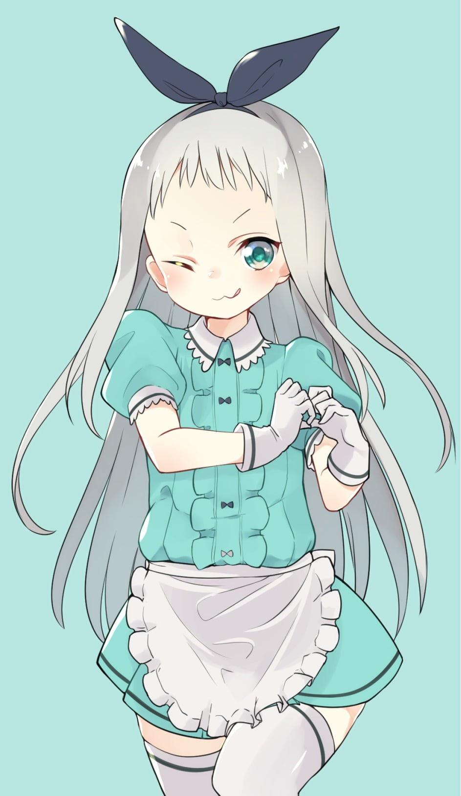 body part, portrait, anime boys, 720P, women, Kanzaki Hideri, emotion, illustration, childhood, girls, wearing, human face, BLEND-S, teenager, blue, white, Phone HD Wallpaper