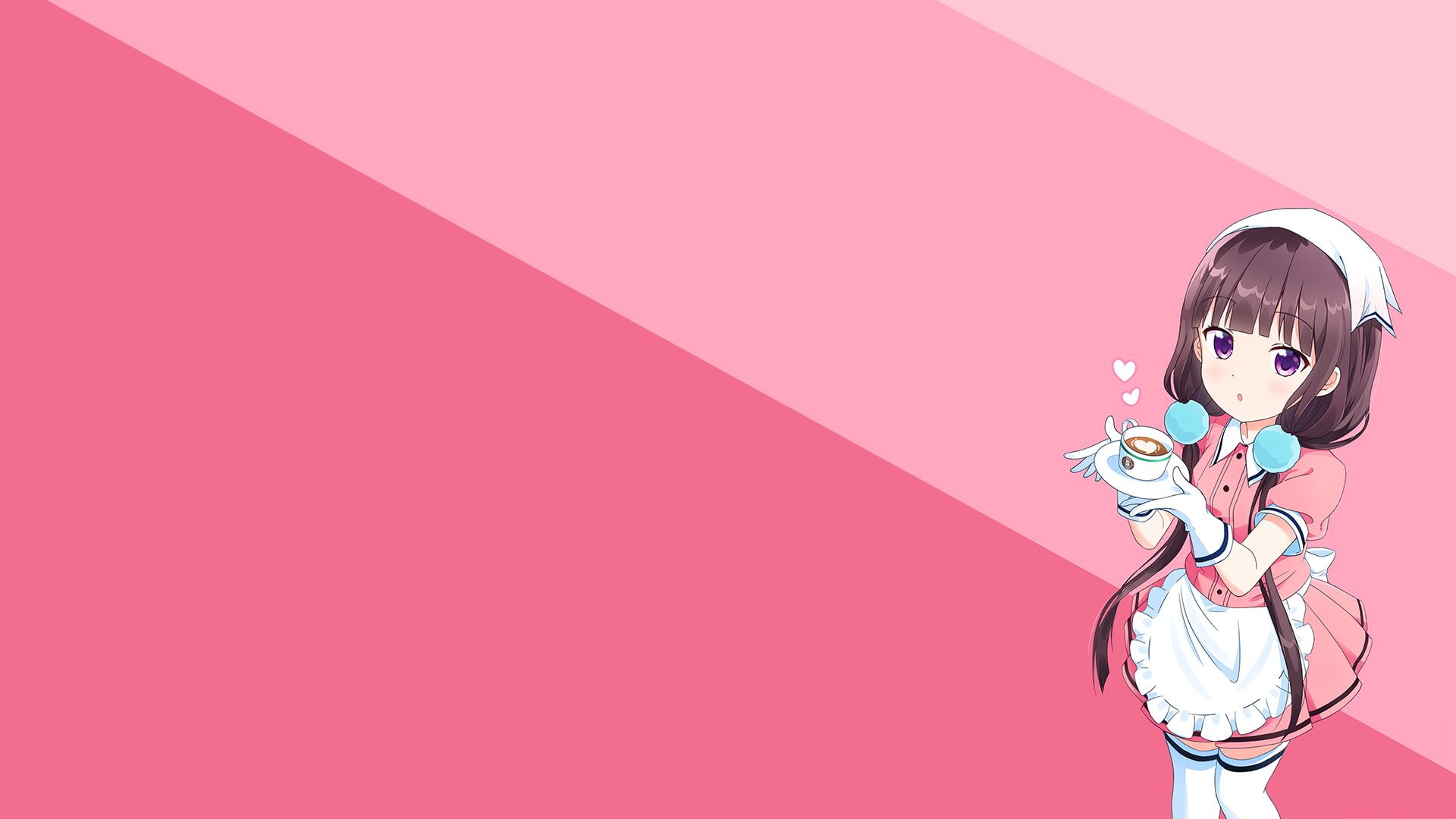 one person, waist up, pink color, Blend S, standing, colored background, teenager, fashion, innocence, childhood, portrait, indoors, Anime, child, females, HD Wallpaper