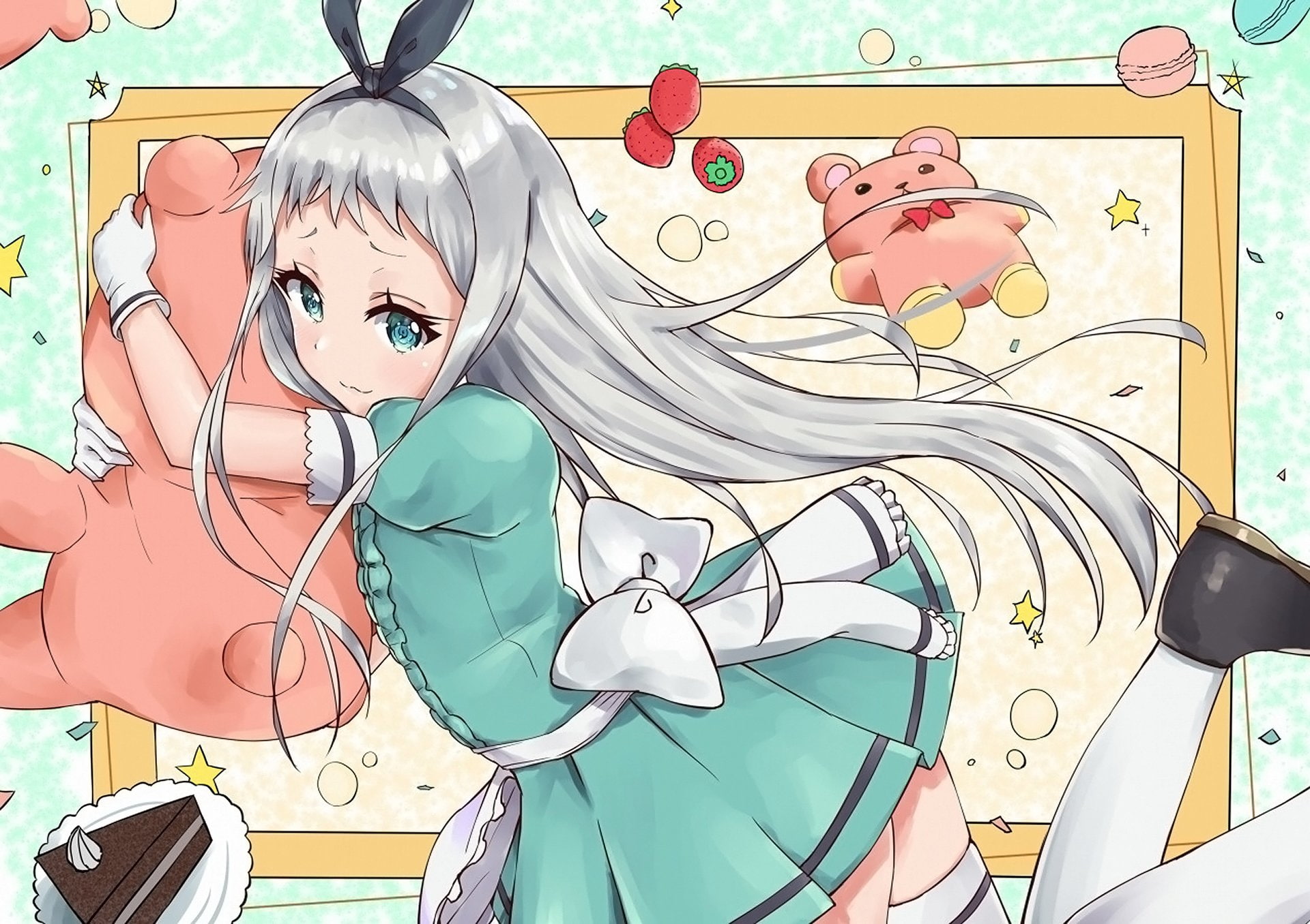 female likeness, Blend S, multi colored, male likeness, 1080P, representation, art and craft, close-up, Hideri Kanzaki, fun, human representation, cable, HD Wallpaper