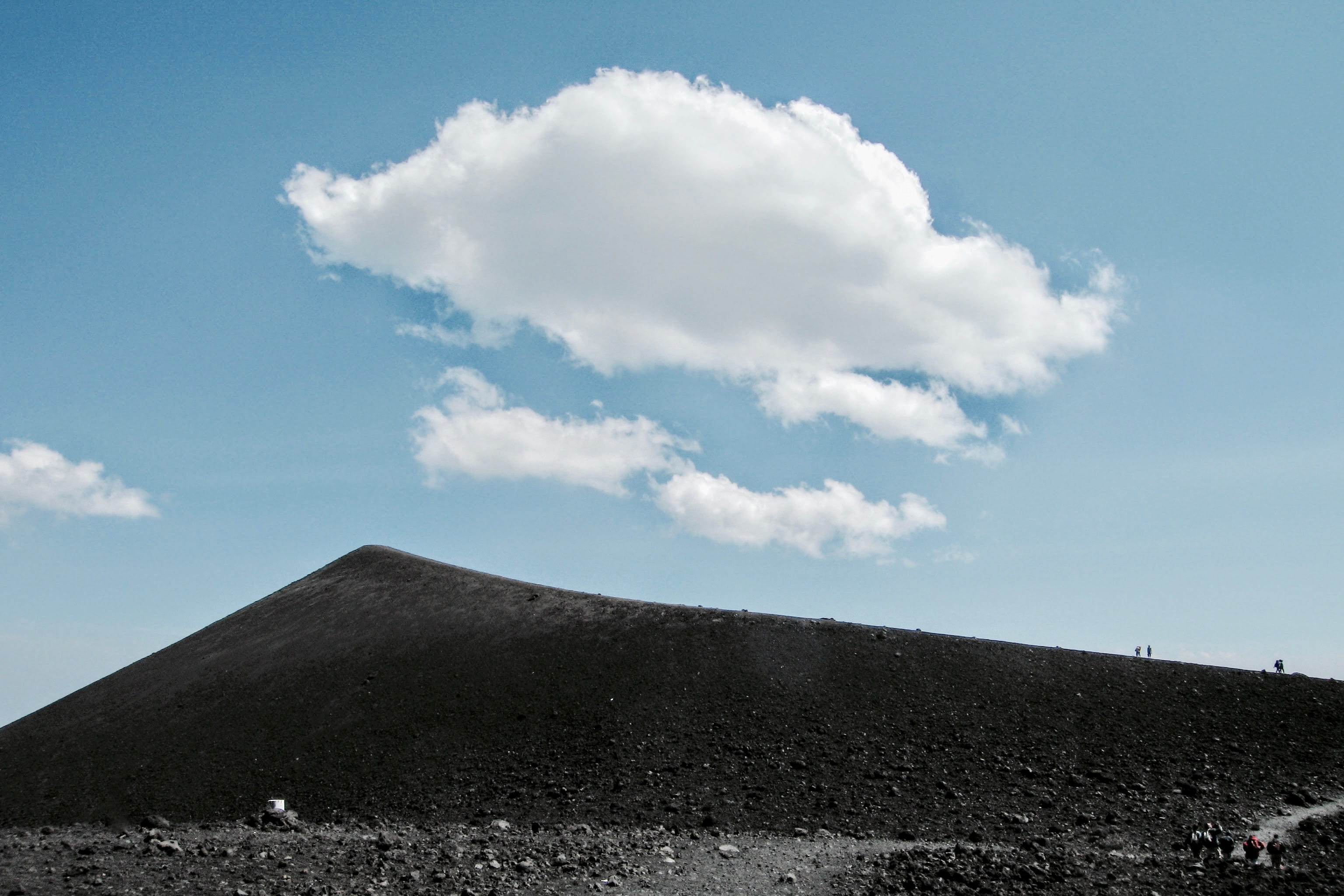 land, mountain, mountain peak, blue, idyllic, volcanic crater, planet, italy, volcano, vulcano, environment, sicily, cloud, cloud - sky, tranquility, outdoors, HD Wallpaper