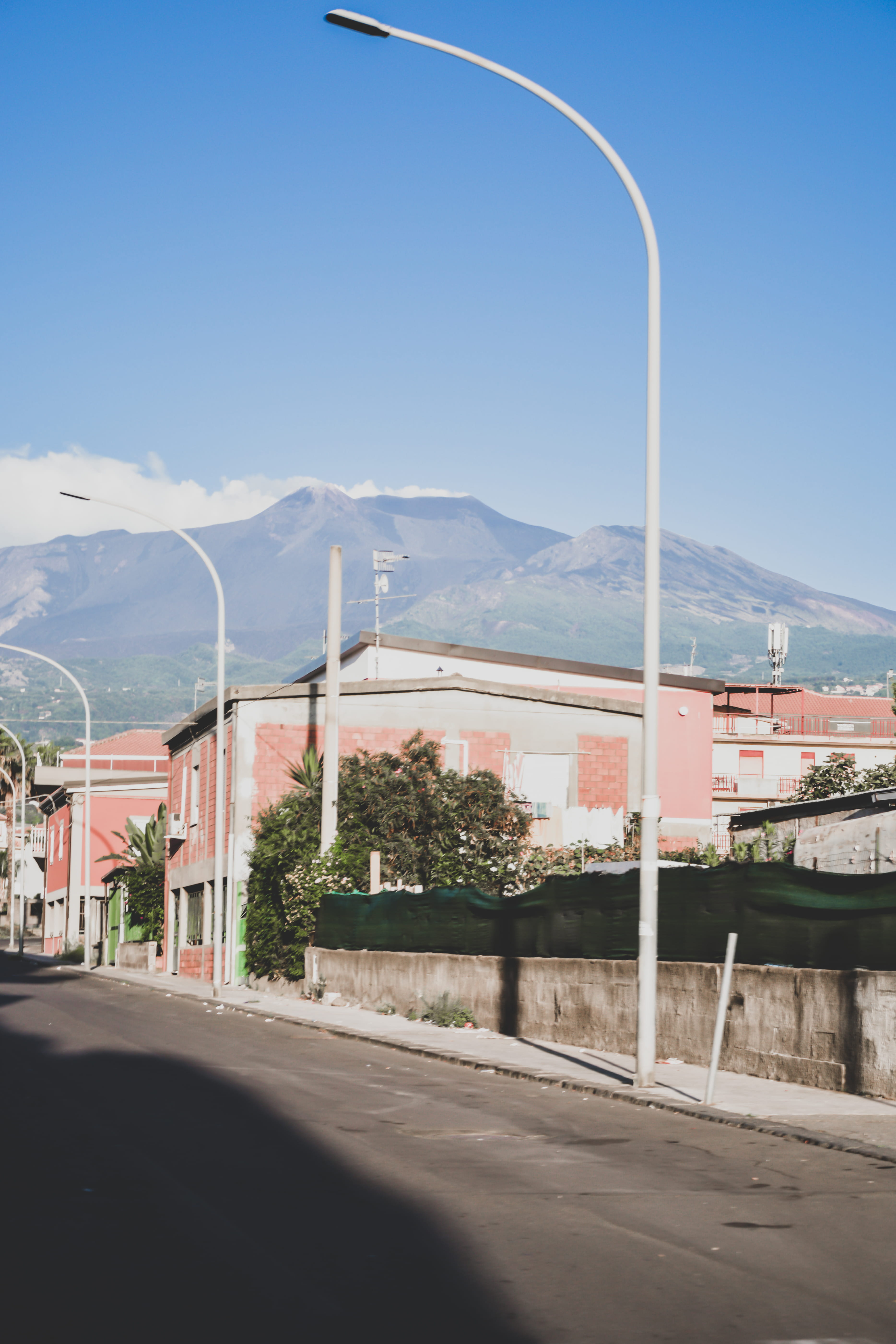 mountain, mountain range, plant, flora, transportation, light, italy, wall, no people, pottery, white, potted plant, asphalt, outdoors, jar, road, the way forward, Phone HD Wallpaper