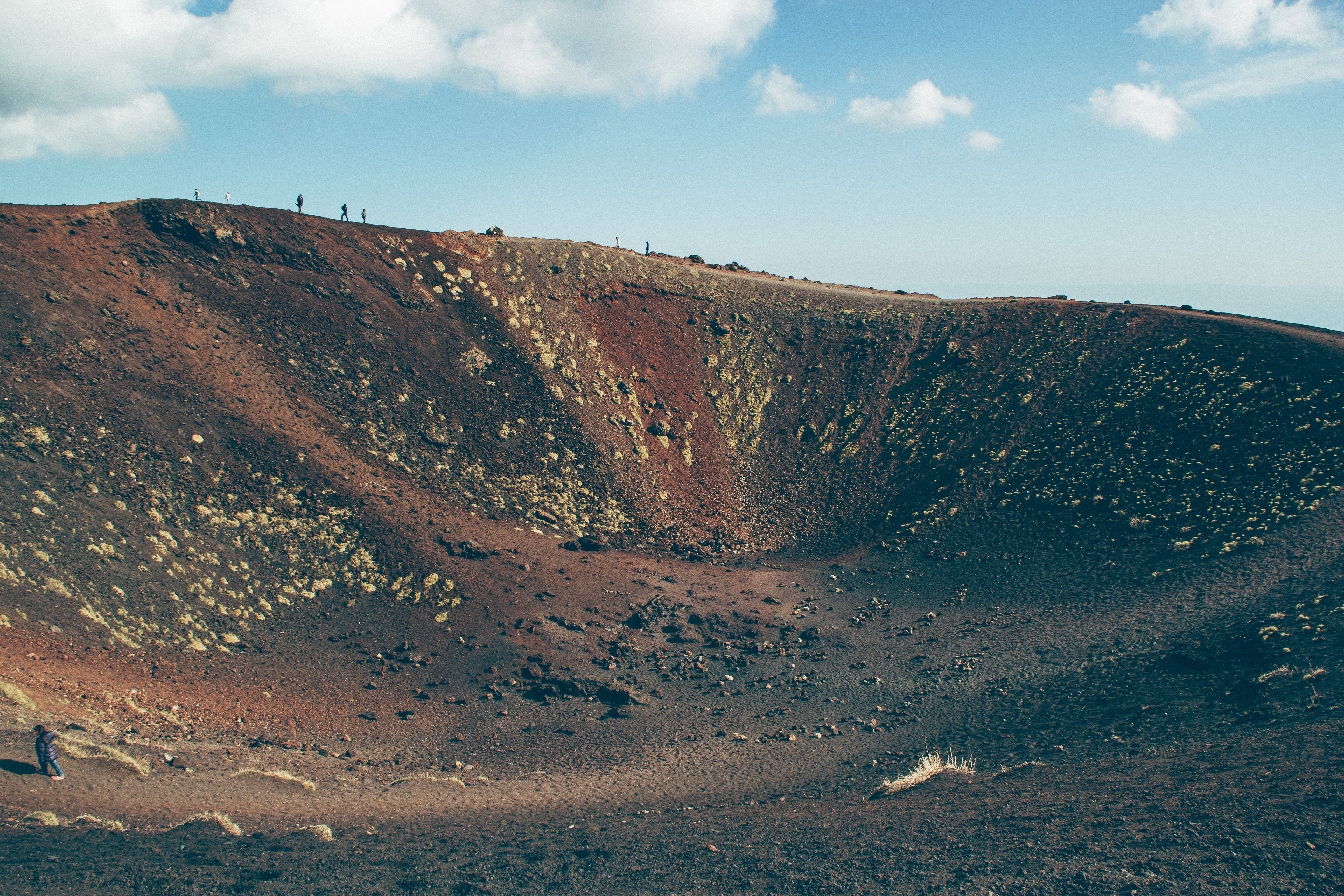 5K, no people, solid, remote, land, non-urban scene, rock, cloud - sky, mountain, nature, sky, scenics - nature, volcano, rock - object, geology, beauty in nature, HD Wallpaper