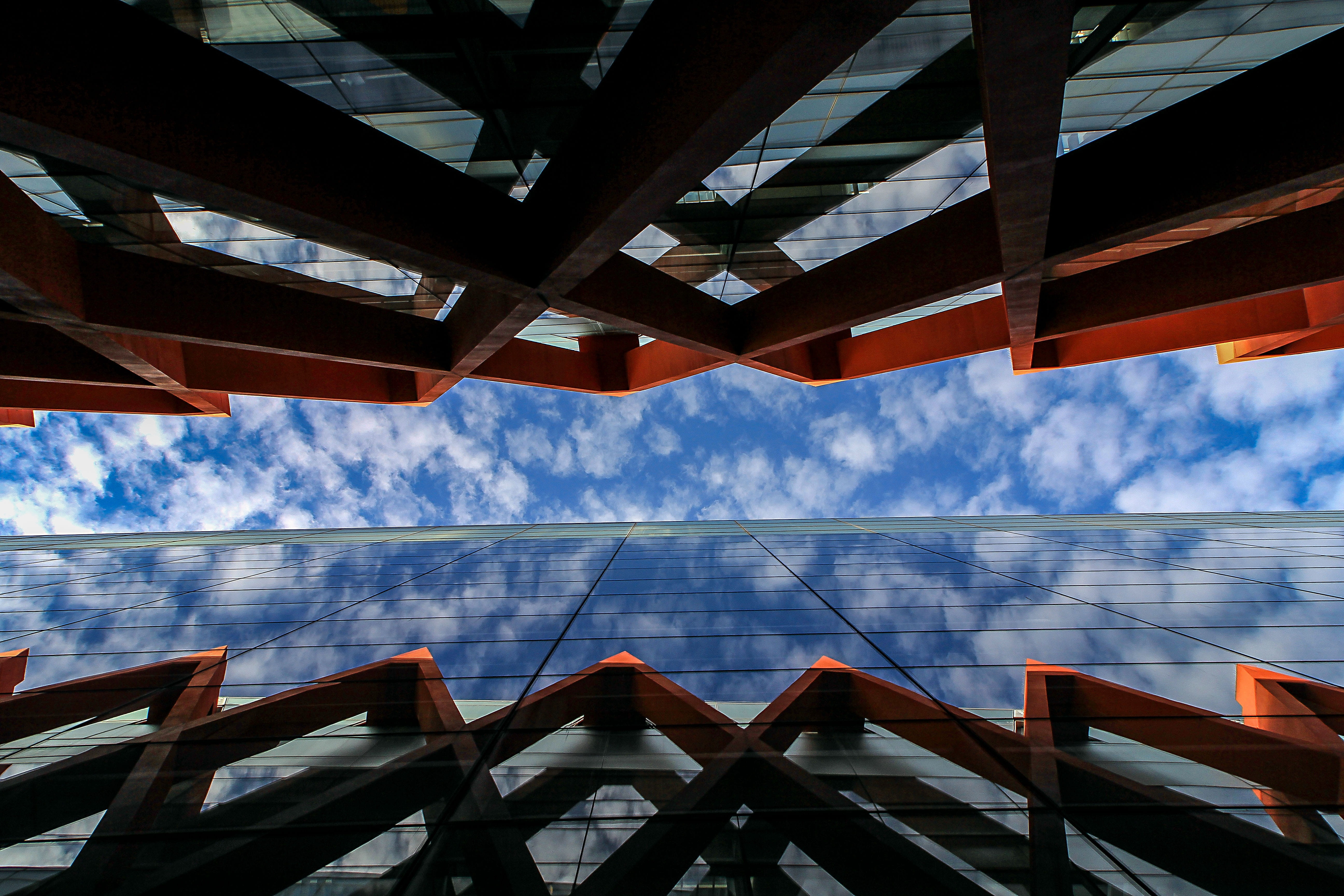 blue, outdoors, modern, contracts, travel, city, audit, wood - material, building exterior, company, auditor, tourism, 5K, museum, economy, sunlight, sky blue, HD Wallpaper