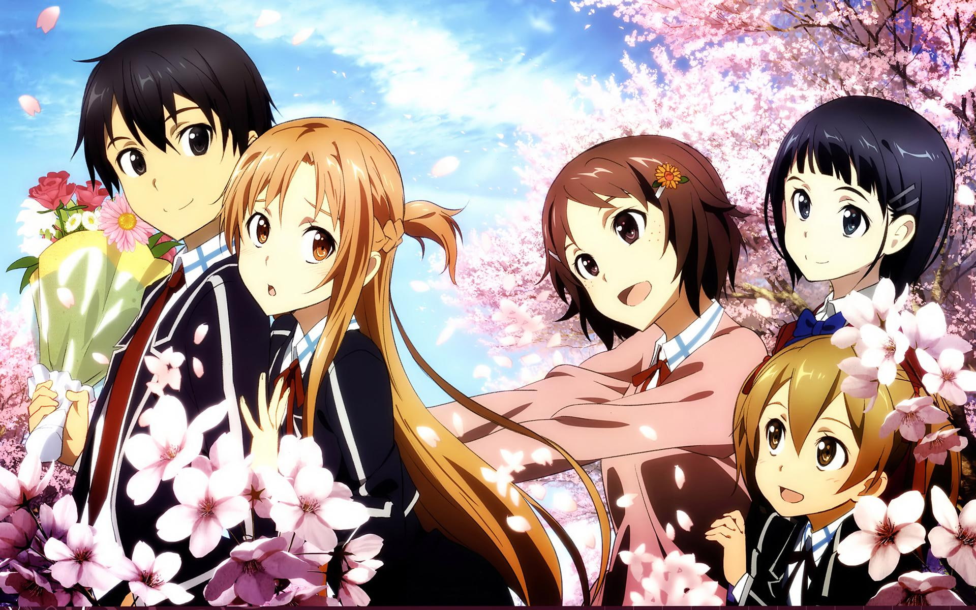 1080P, although this is the game, acg, although, tong valley and people, anime, tong, japanese anime, valley, kazuto, sao, game, japanese, people, asuna, HD Wallpaper