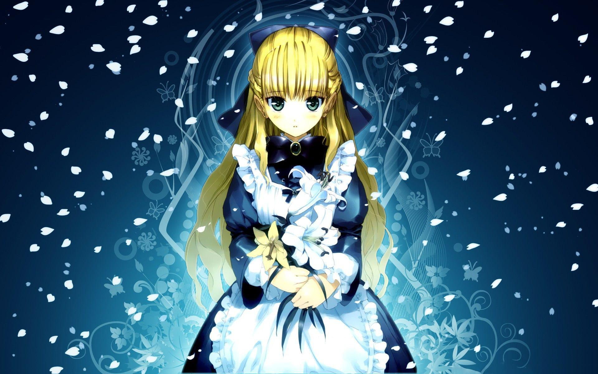girl, anime, alice, snowy, game, night, acg, anime girl, cute, alice game, snowy night, 1080P, HD Wallpaper