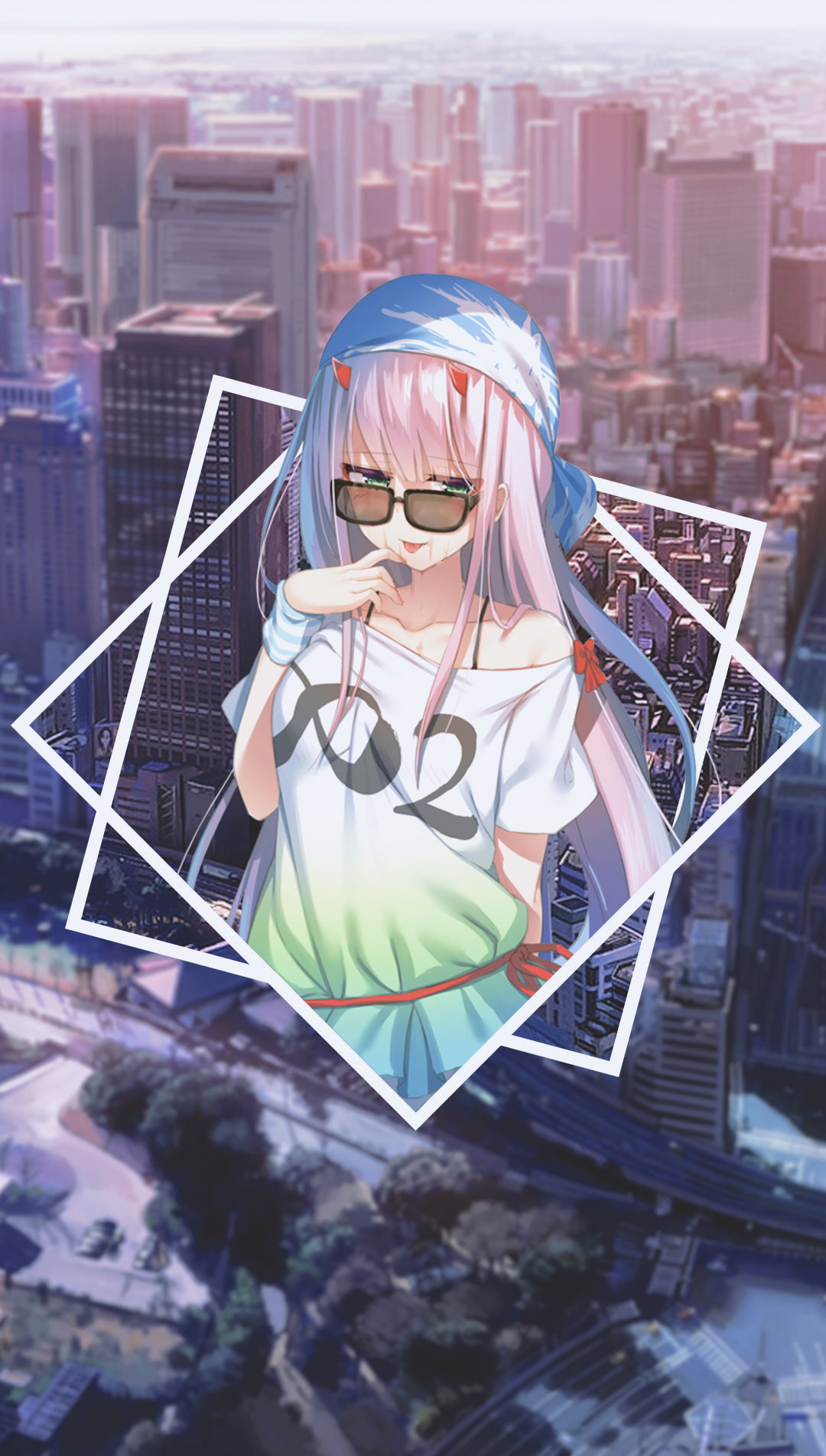 Zero Two (Darling in the FranXX), Darling in the FranXX, anime girls, picture-in-picture, Code:002, 720P, anime, Phone HD Wallpaper