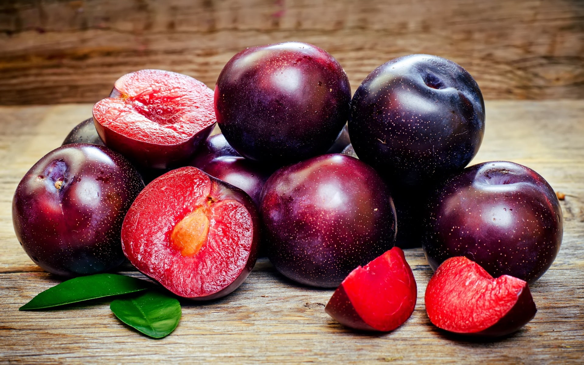 Prunus laurocerasus, Plums (Fruits), fruit, 1080P, HD Wallpaper