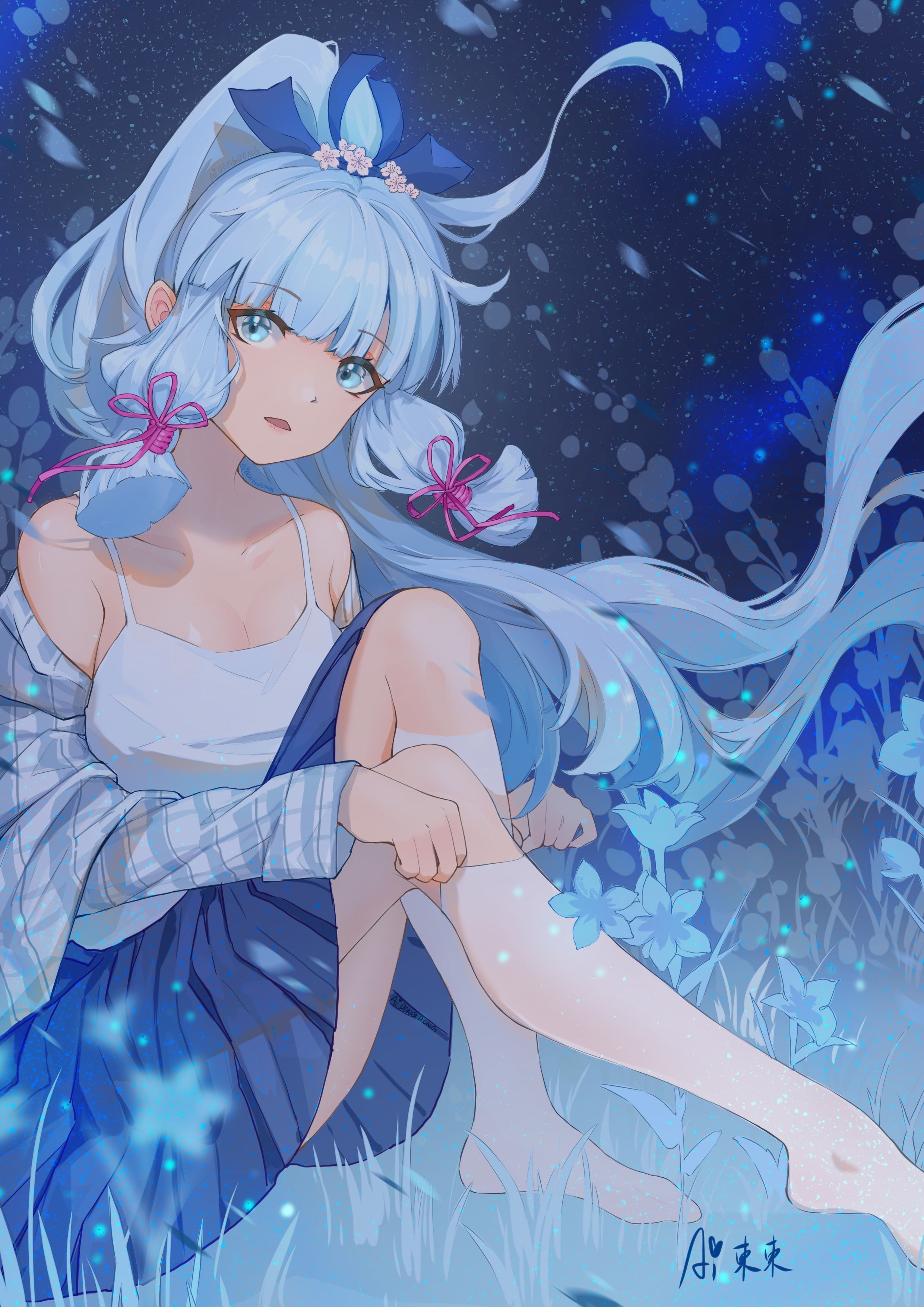 anime, 2K, anime girls, Kamisato Ayaka(Genshin Impact), Phone HD Wallpaper