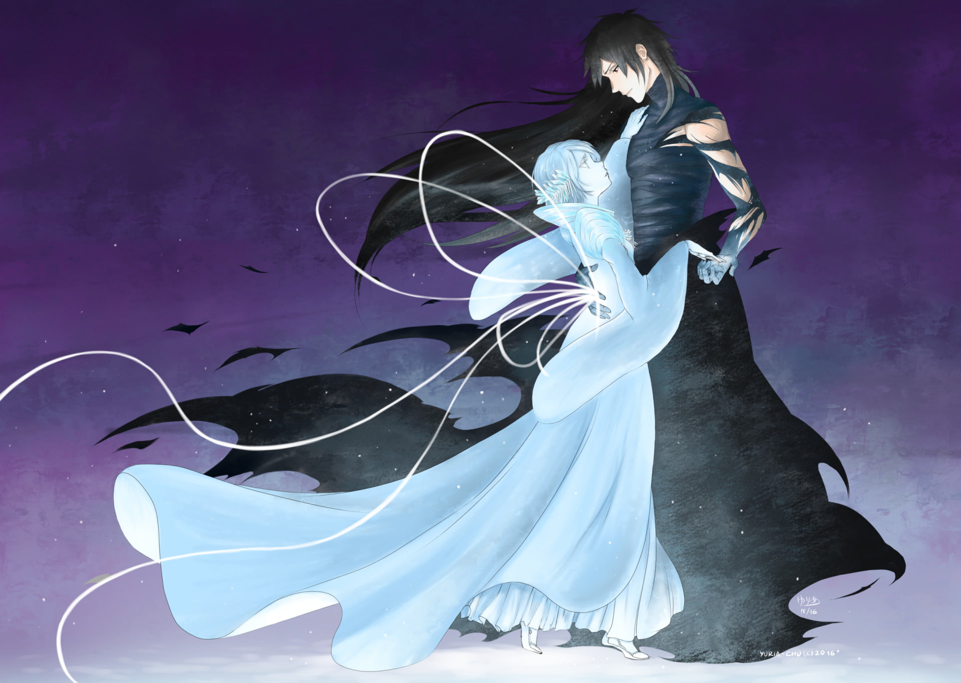 Bleach, Rukia Kuchiki, Bankai, Ichigo Kurosaki, 1080P, Dance, HD Wallpaper