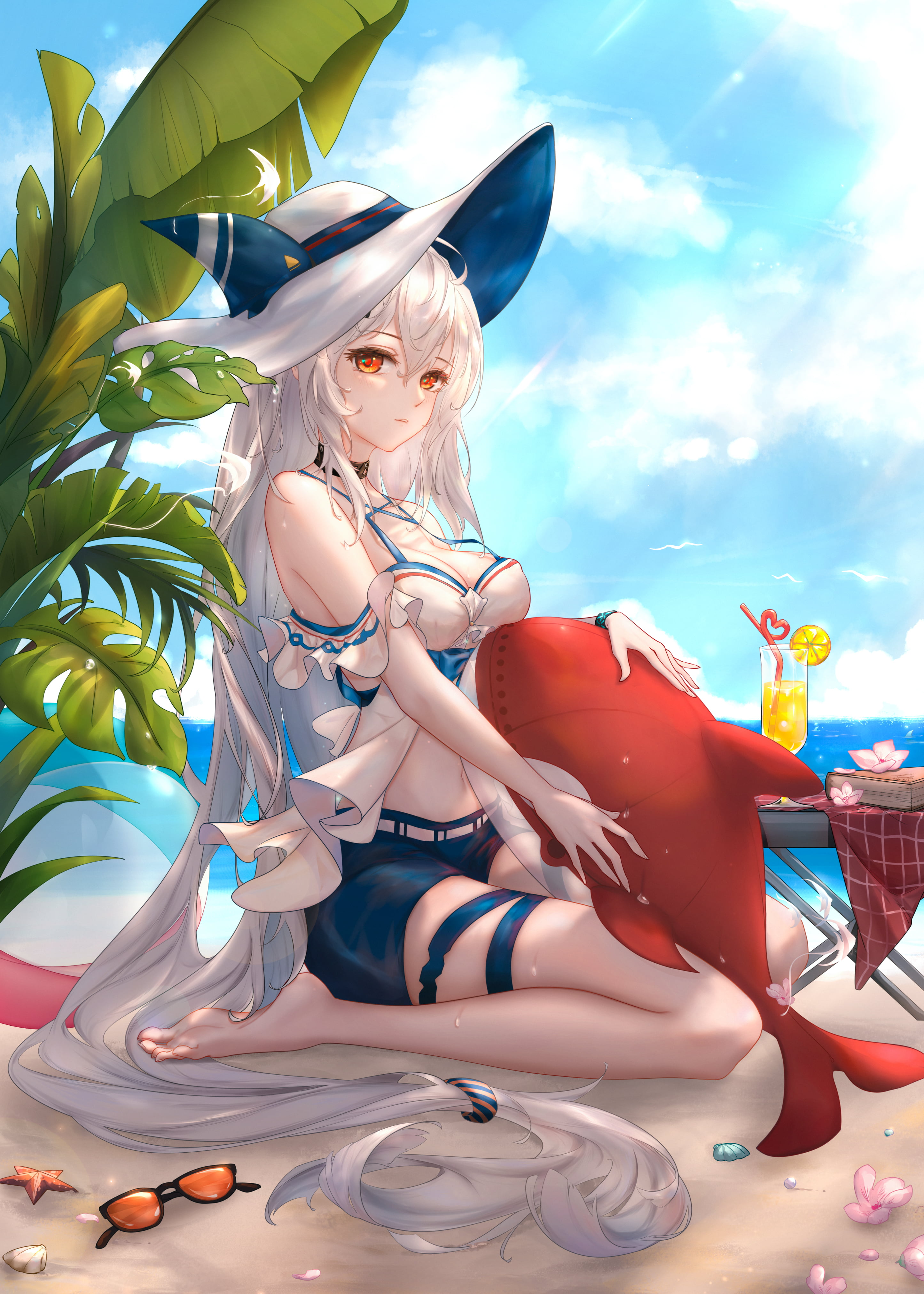 Arknights, anime, anime girls, 4K, Skadi(Arknights), Phone HD Wallpaper