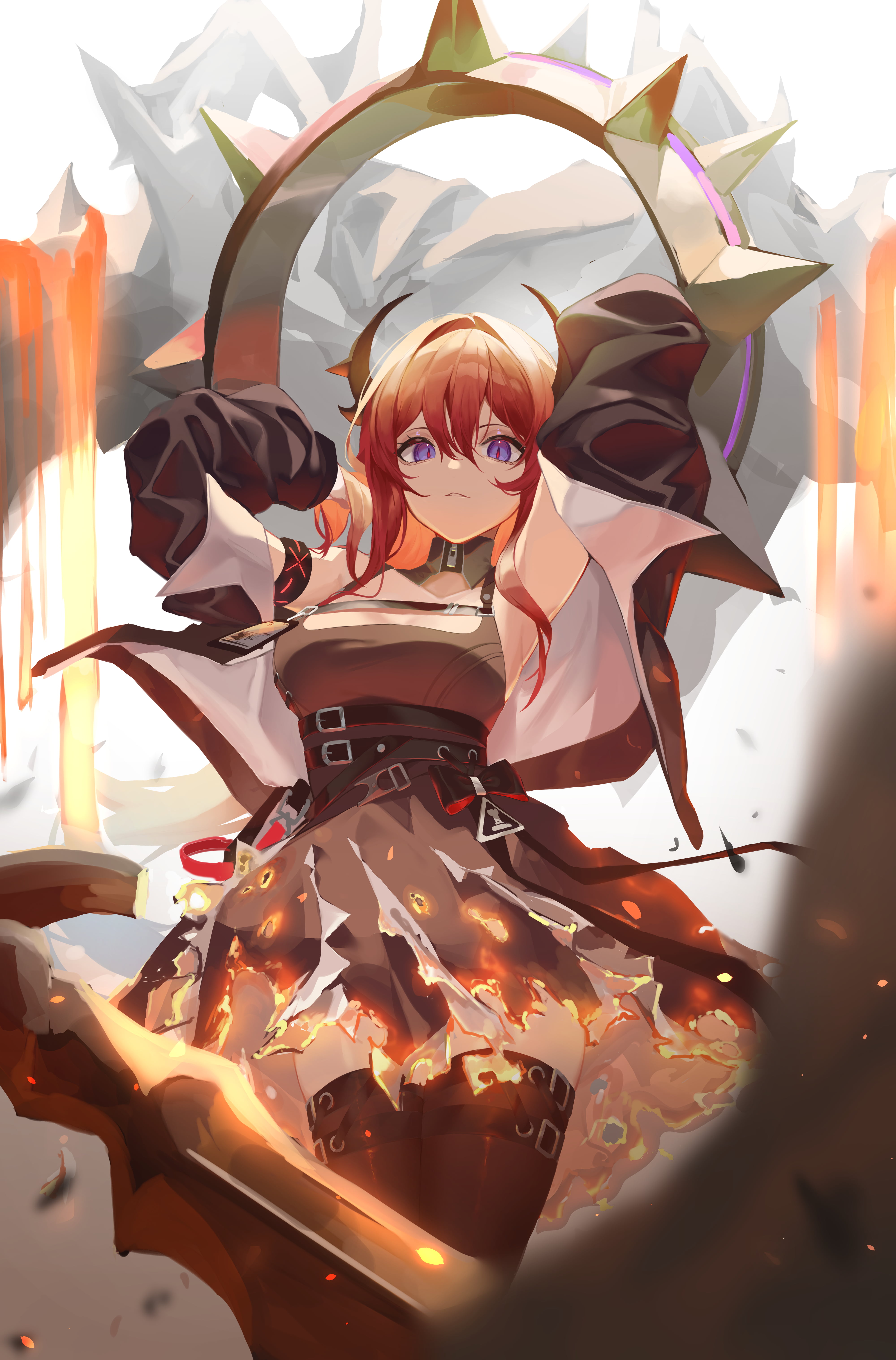 Arknights, 5K, anime girls, Yanagi, anime, Surtr (Arknights), Phone HD Wallpaper