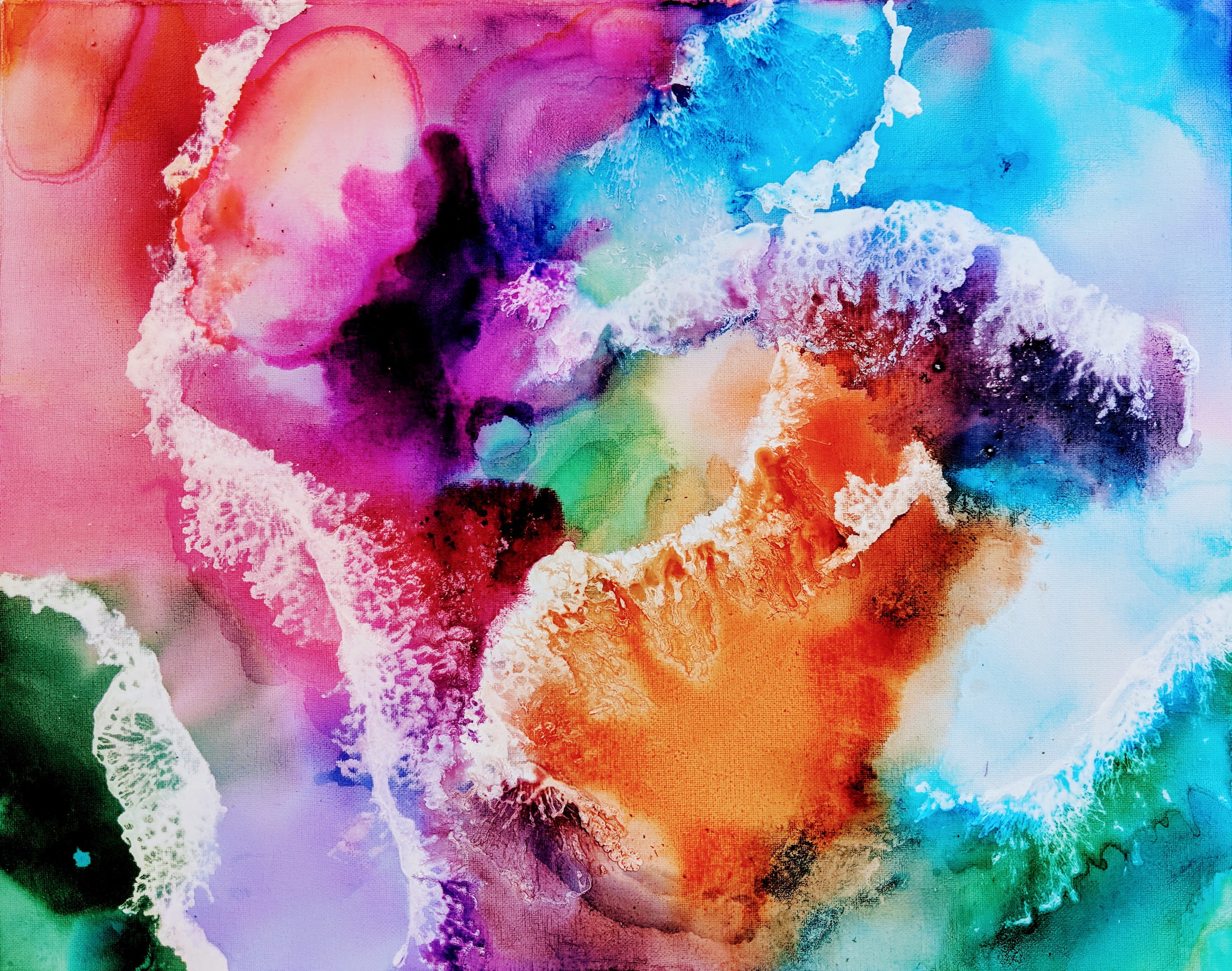 full frame, backgrounds, art and craft, red, vibrant colors, blue, design, close-up, colorful painting, white, indoors, colorful art, orange, no people, HD Wallpaper