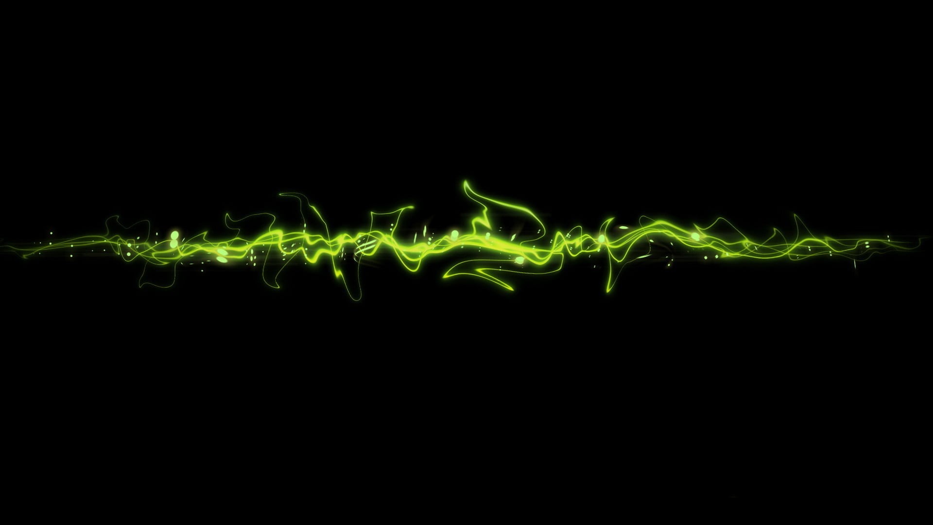 green, smoke - physical structure, burning, 1080P, technology, minimalism, oscilloscope, glowing, studio shot, healthcare and medicine, nature, changing form, HD Wallpaper