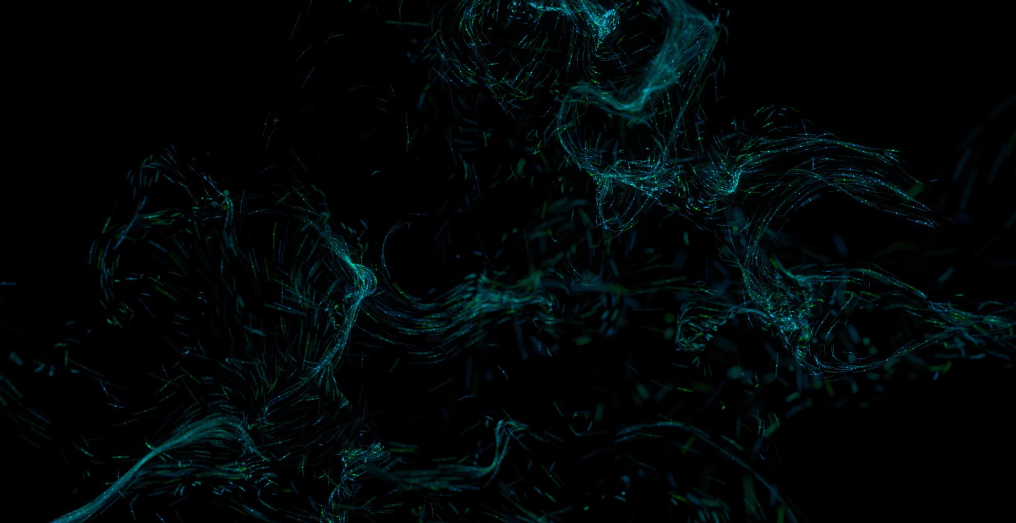 night, dark, motion, complexity, tangled, green color, pattern, design, abstract dark black background digital art artwork, no people, changing form, mystery, HD Wallpaper