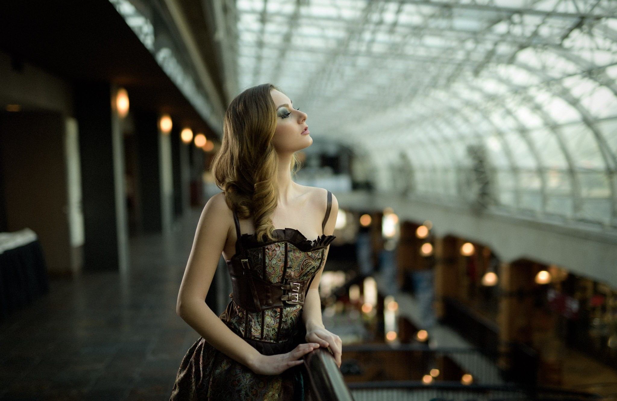 face, dress, Kyle Cong, profile, model, 500px, women, 1080P, HD Wallpaper