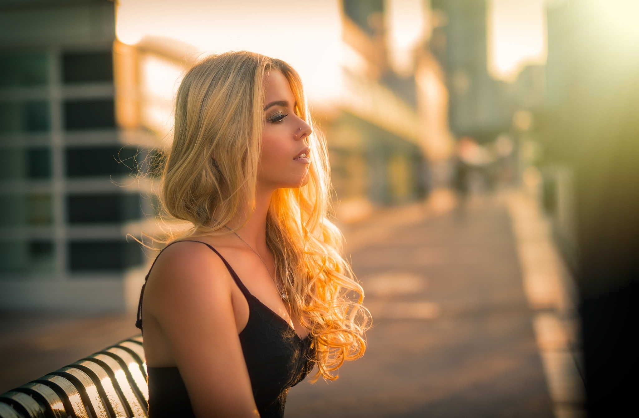 blonde, women, Kyle Cong, women outdoors, 1080P, 500px, model, HD Wallpaper