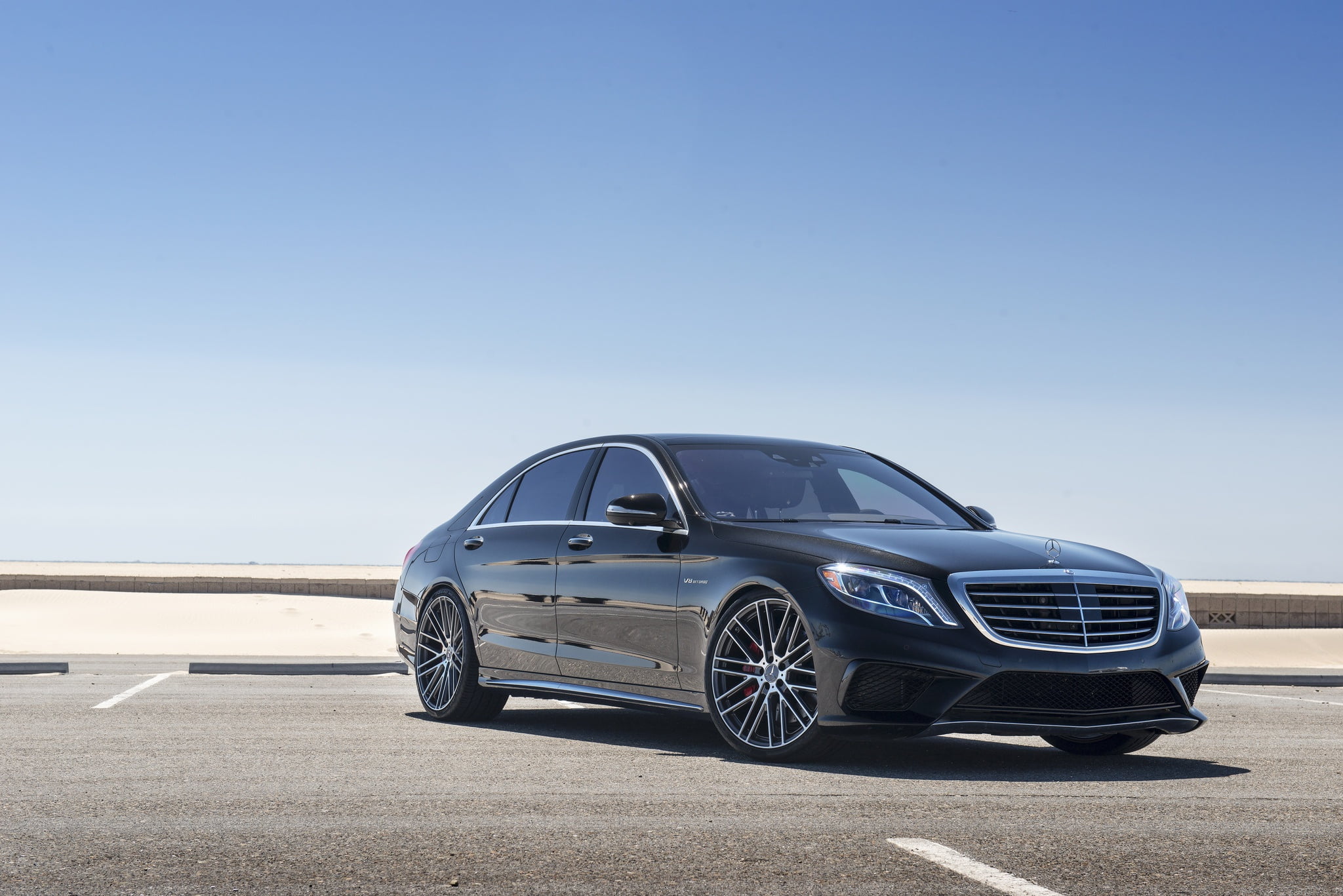 Mercedes, Bi turbo, AMG, Black, 1080P, S63, W222, HD Wallpaper