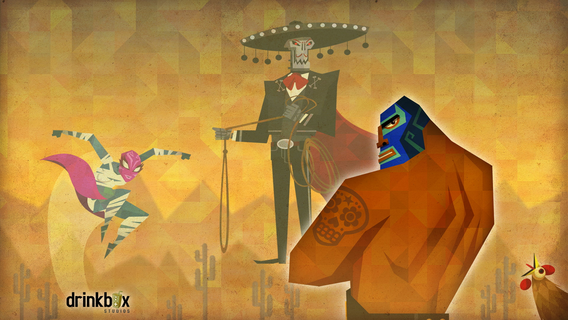 art and craft, still life, paper, wall - building feature, Guacamelee!, human representation, female likeness, video games, digital composite, craft, multi colored, HD Wallpaper