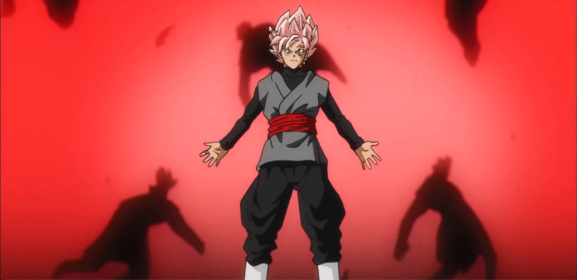 creativity, Black Goku, colored background, Super Saiyan Rosé, 720P, indoors, three quarter length, front view, women, adult, men, wall - building feature, HD Wallpaper