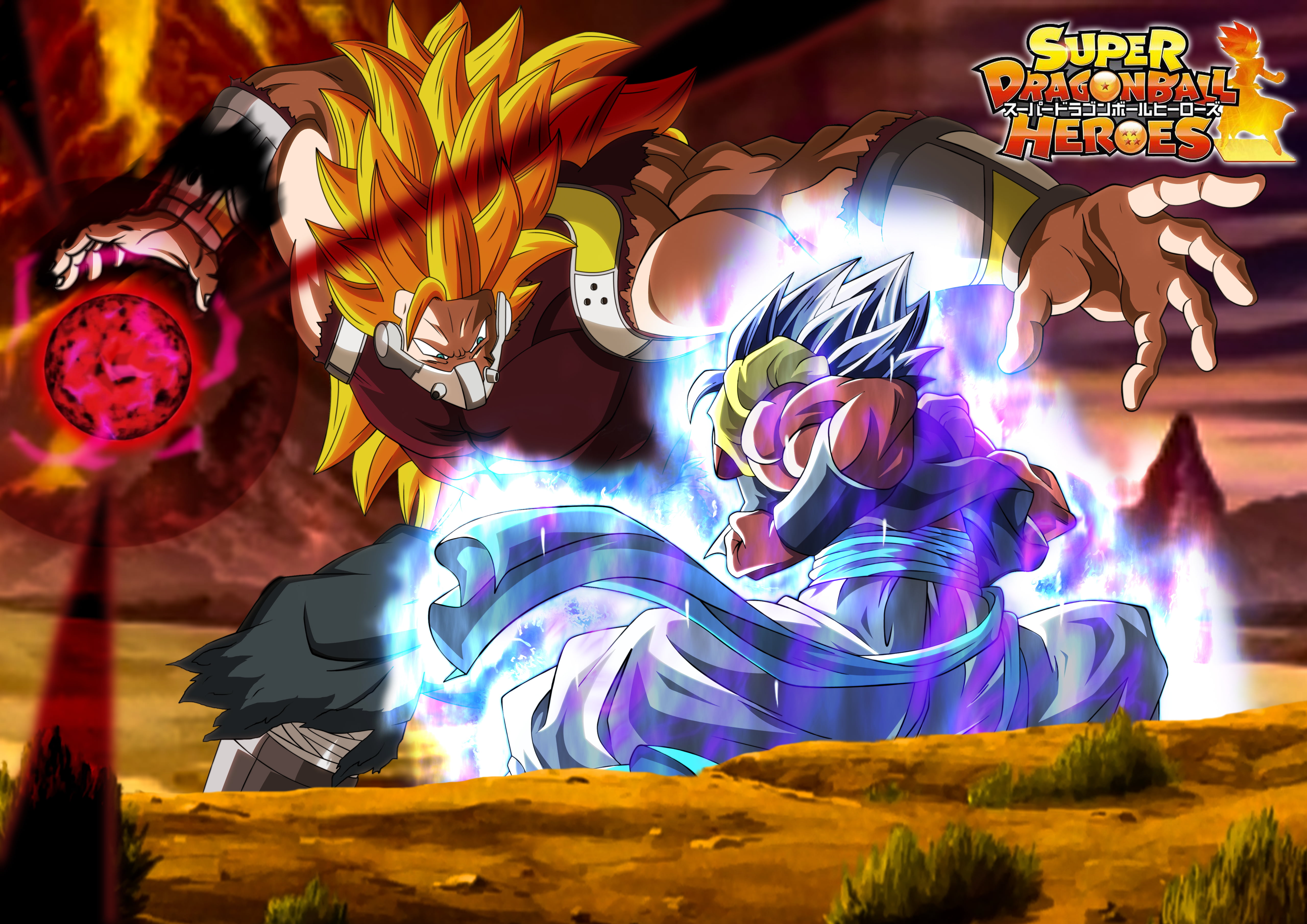 5K, Ultra Instinct (Dragon Ball), Cunber (Dragon Ball), Super Saiyan 3, Anime, Gogeta (Dragon Ball), Super Dragon Ball Heroes, HD Wallpaper