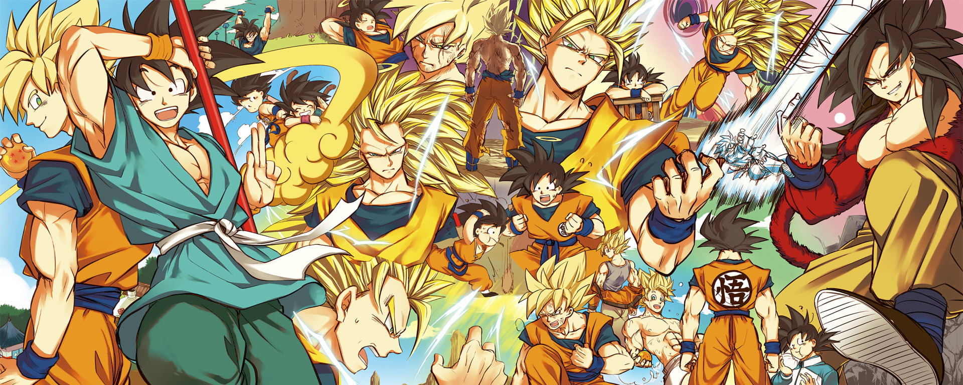 art and craft, Goku, creativity, backgrounds, representation, no people, close-up, male likeness, Dragon Ball GT, Super Saiyan 4, female likeness, graffiti, HD Wallpaper