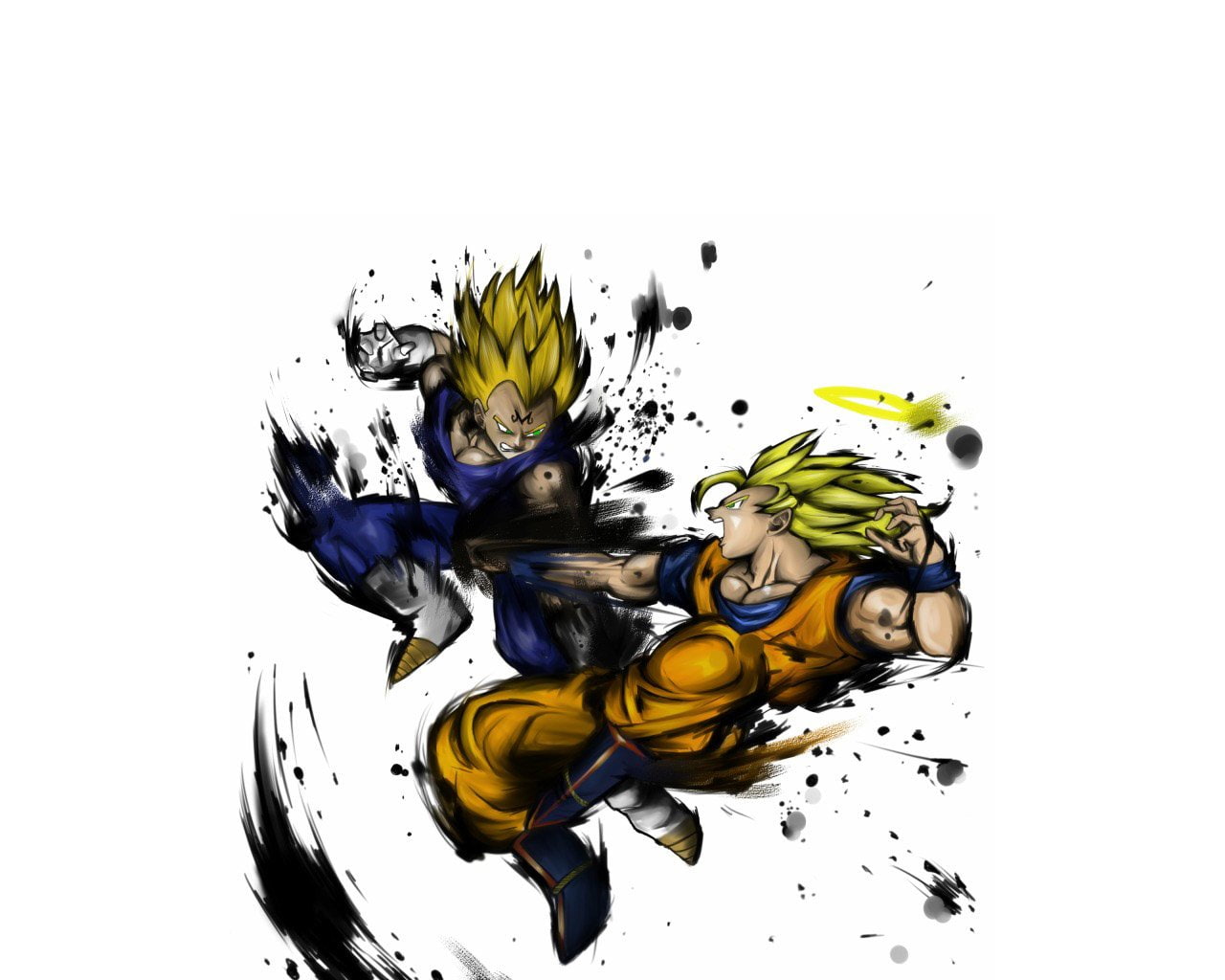 saiyan, 720P, majin, super, illustration, Dragon Ball Z, Goku, son, Dragon Ball, Vegeta (Dragon Ball), vegeta, HD Wallpaper