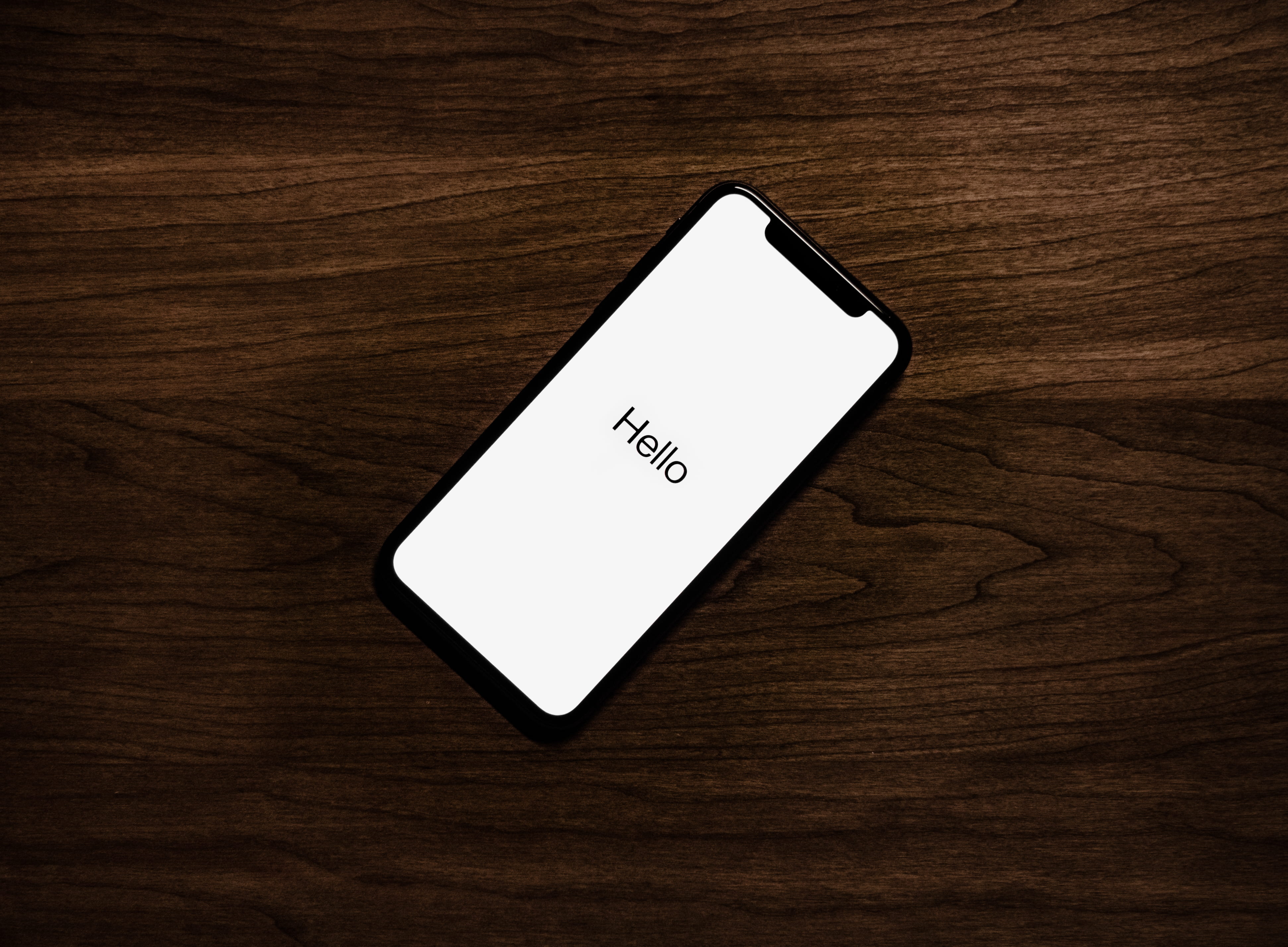 text, apple, iphone, message, wooden, black color, simple, western script, single object, modern, white, typography, positive emotion, wood, communication, HD Wallpaper