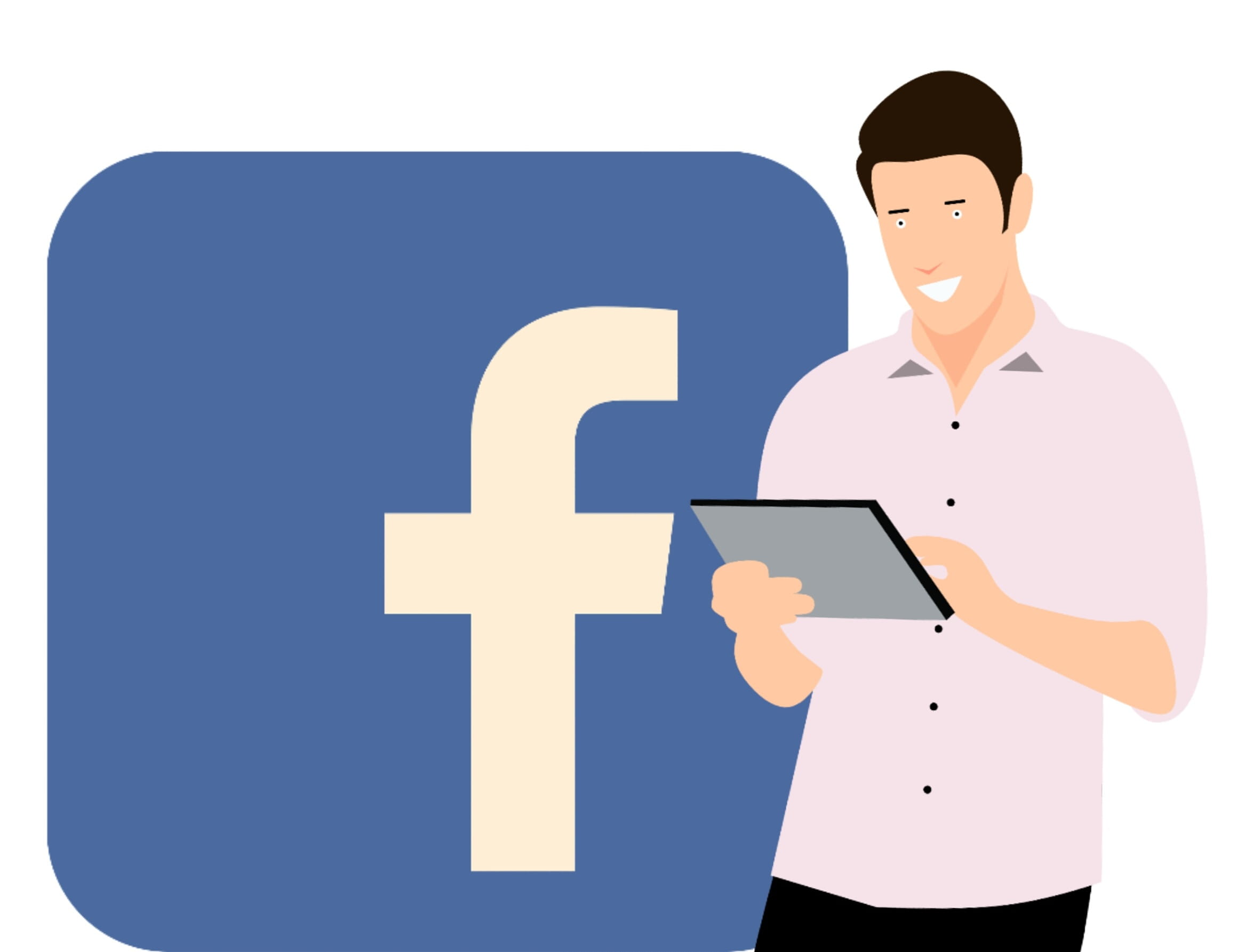 connection, tech, social, guy, young, businessman, adult, application, standing, front view, blue, social media, screen, body, tablet, symbol, one person, HD Wallpaper
