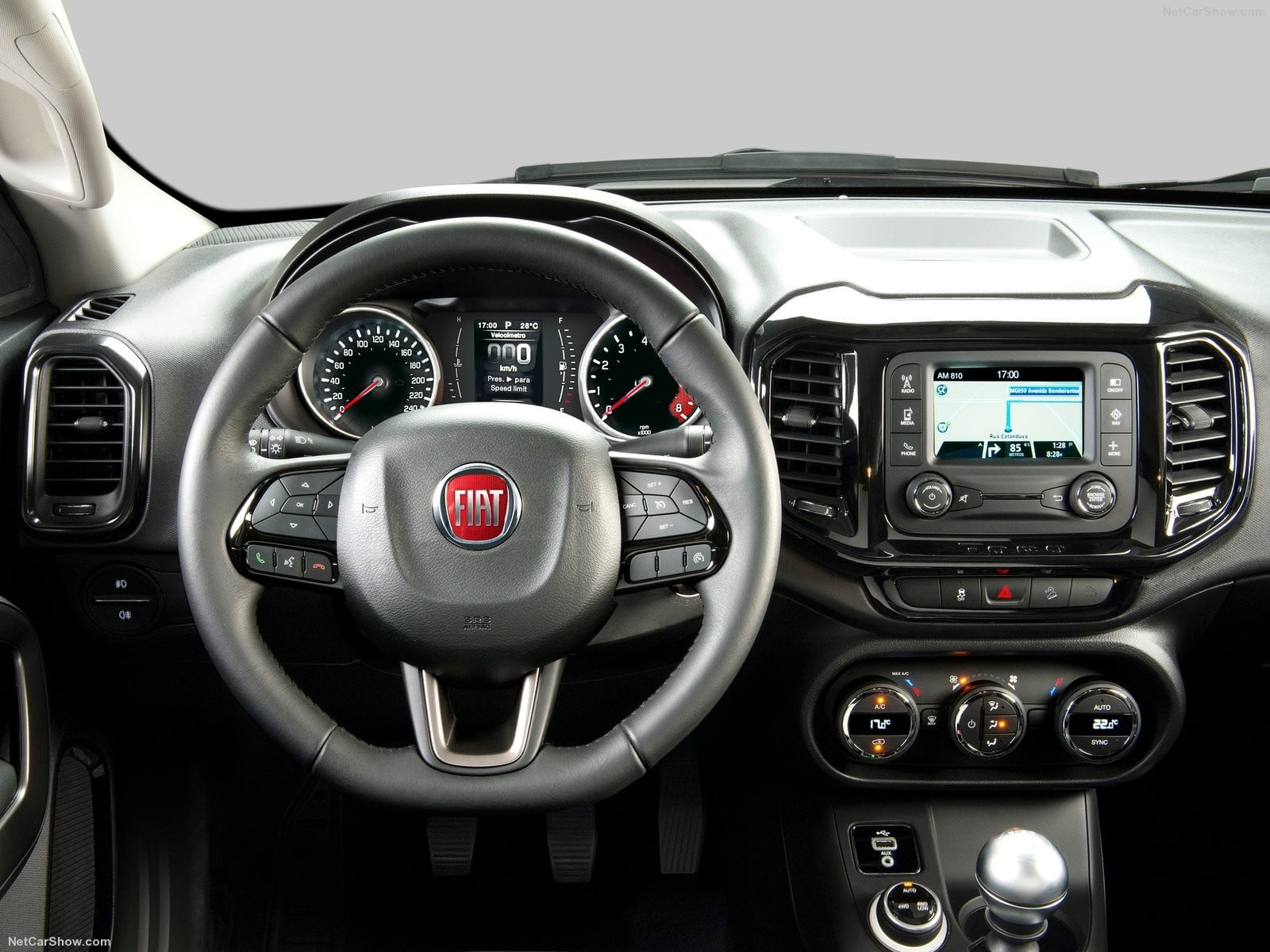 black, close-up, transportation, technology, wheel, gearshift, mode of transportation, 720P, steering, car, fiat, modern, vehicle interior, land vehicle, HD Wallpaper