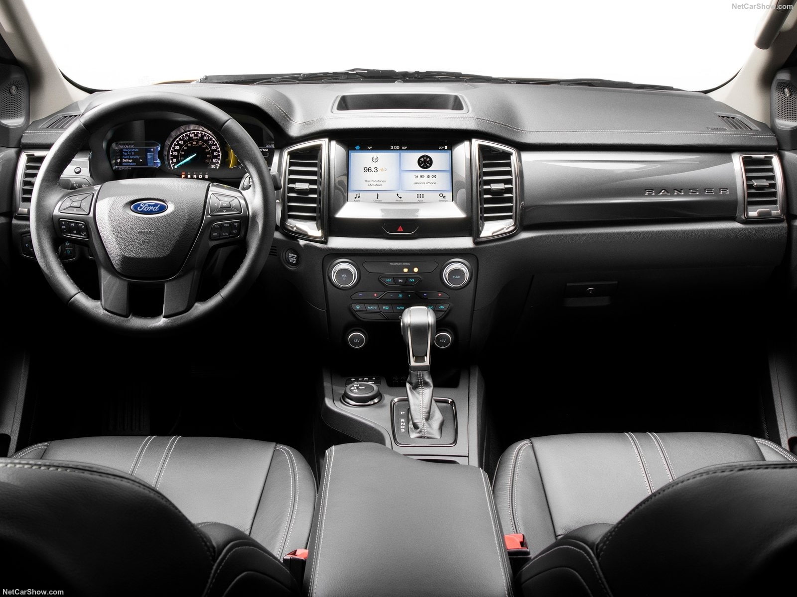 indoors, air vehicle, gearshift, travel, push button, seat, cockpit, Ford, speedometer, luxury, leather, mode of transportation, Ford Ranger US Version 2019, HD Wallpaper