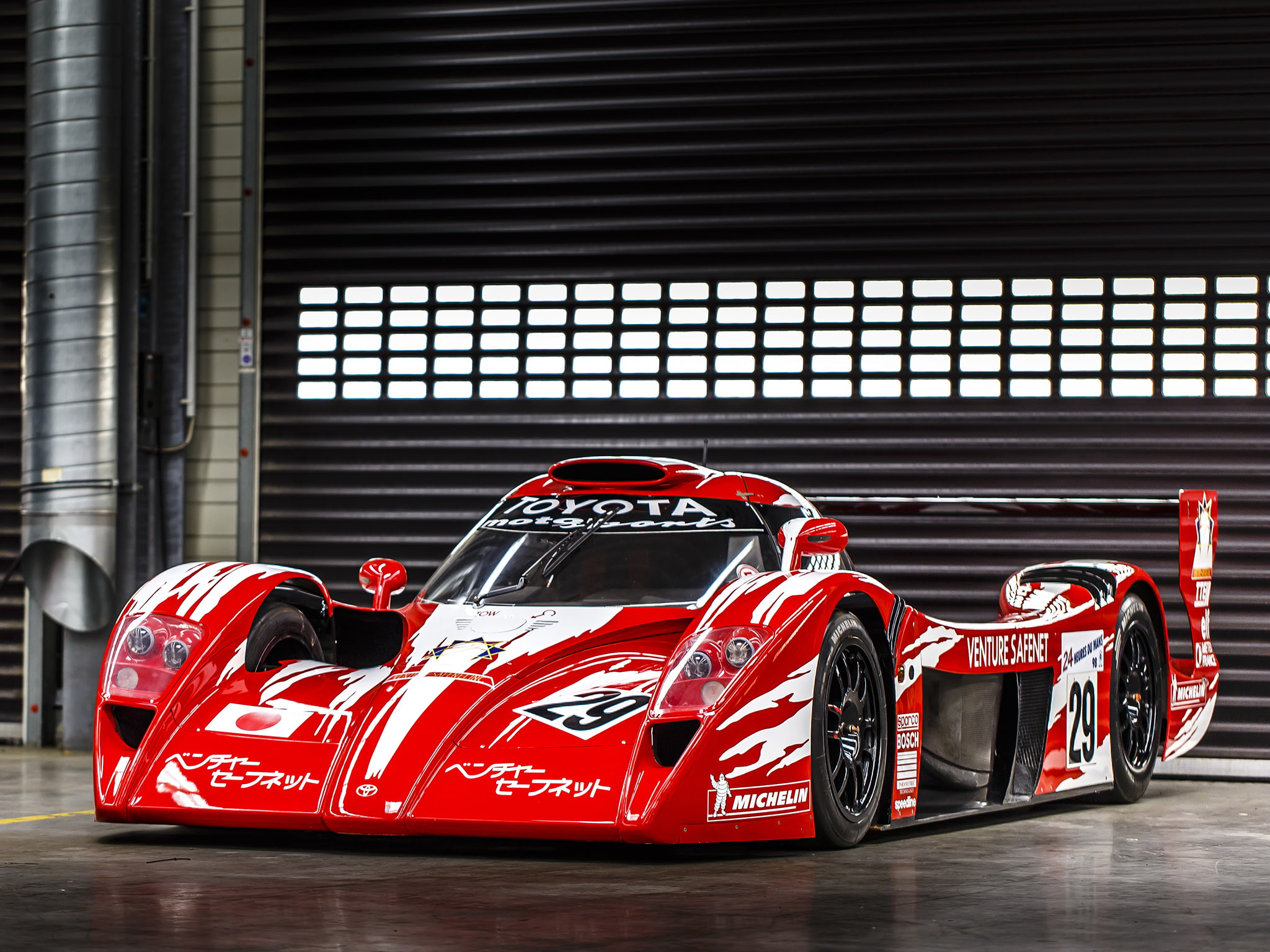 red, 1080P, 1998, Race Version, Toyota, racing, car, GT One, HD Wallpaper