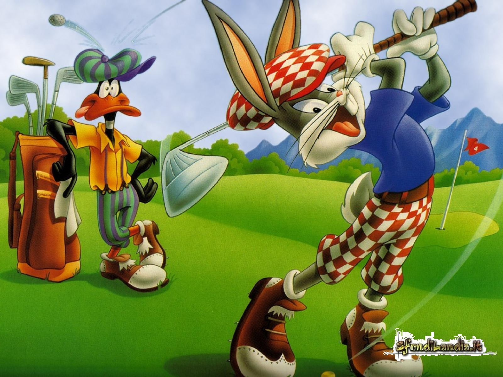 looney, 720P, daffy, bunny, tunes, bugs, HD Wallpaper