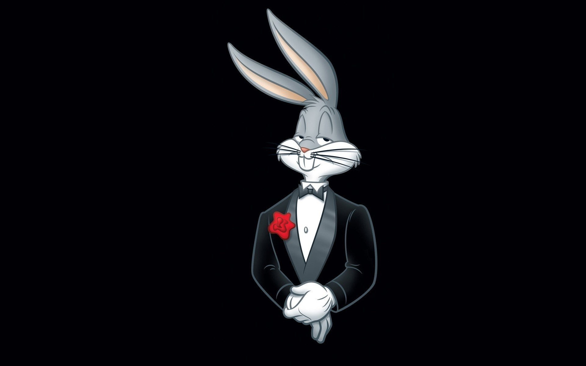 Bugs Bunny, jewelry, copy space, single object, indoors, animal wildlife, no people, luxury, black background, close-up, creativity, TV Show, studio shot, HD Wallpaper