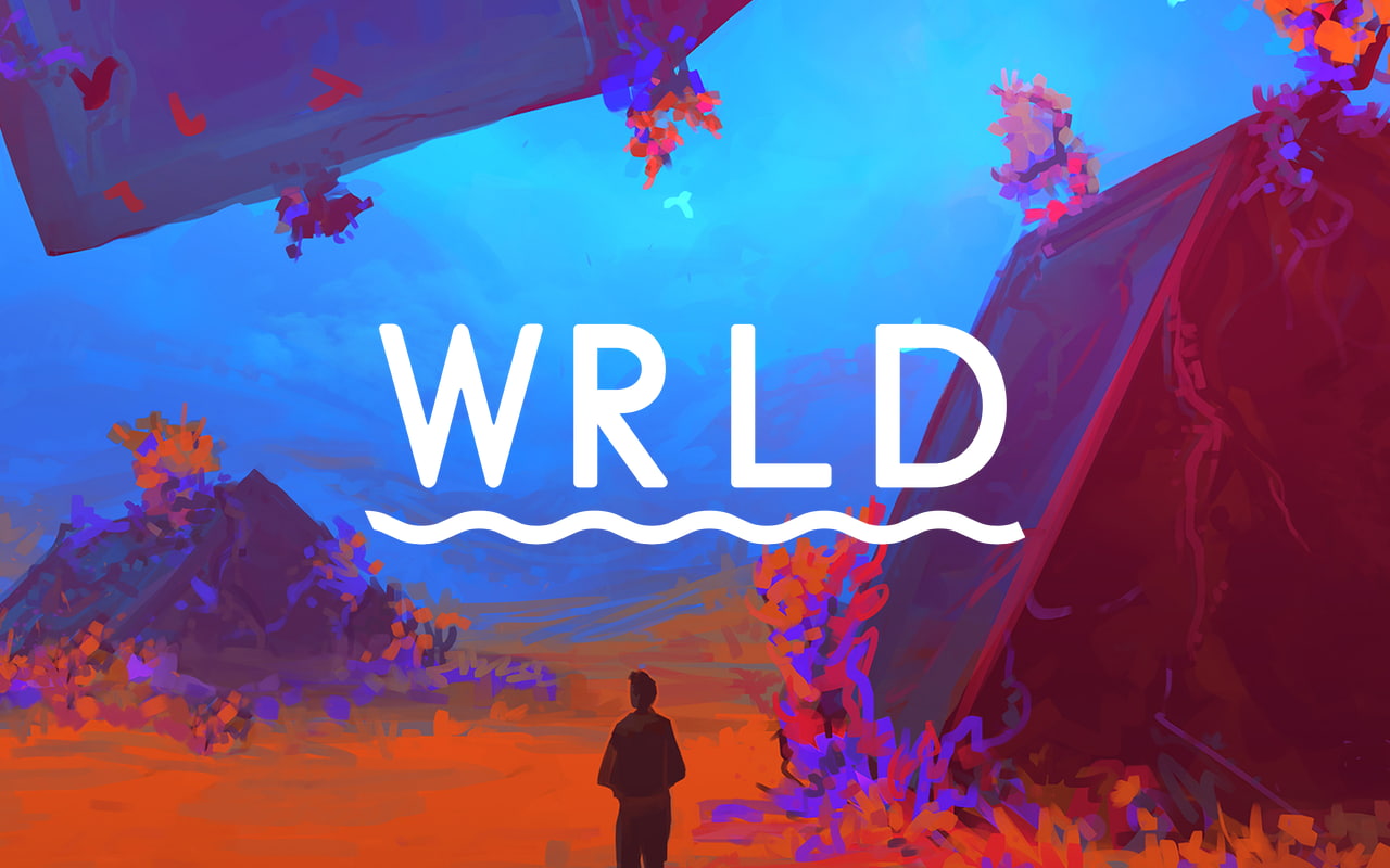 nature, illuminated, multi colored, communication, WRLD, men, real people, text, celebration, Monstercat, rear view, 720P, decoration, architecture, standing, HD Wallpaper