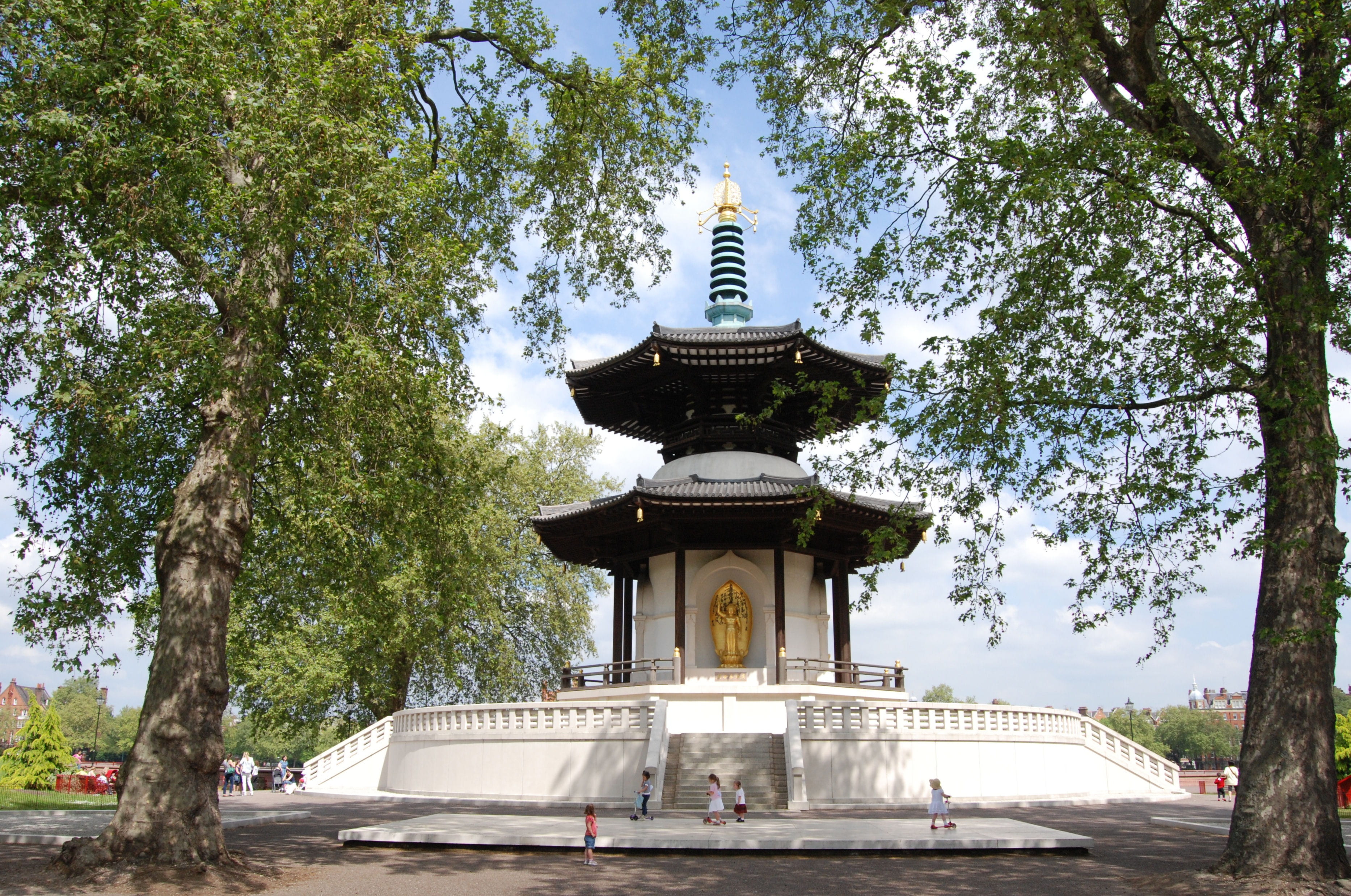architecture, peace, london, sky, building, spirituality, belief, battersea, buddhist, religion, day, built structure, travel destinations, 2K, building exterior, HD Wallpaper