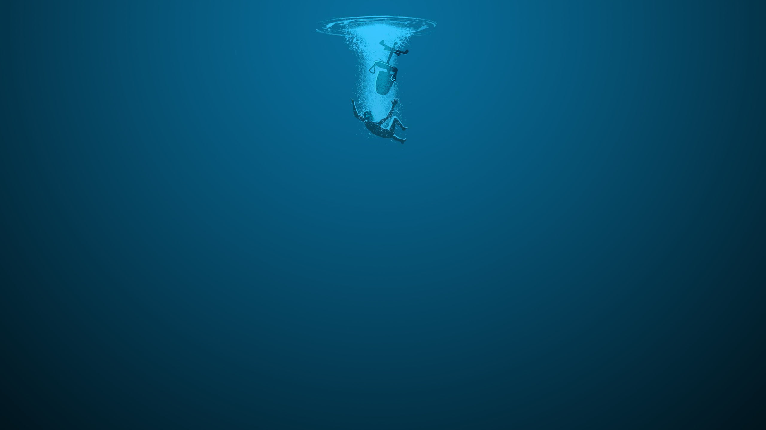 underwater, drown, 2K, HD Wallpaper