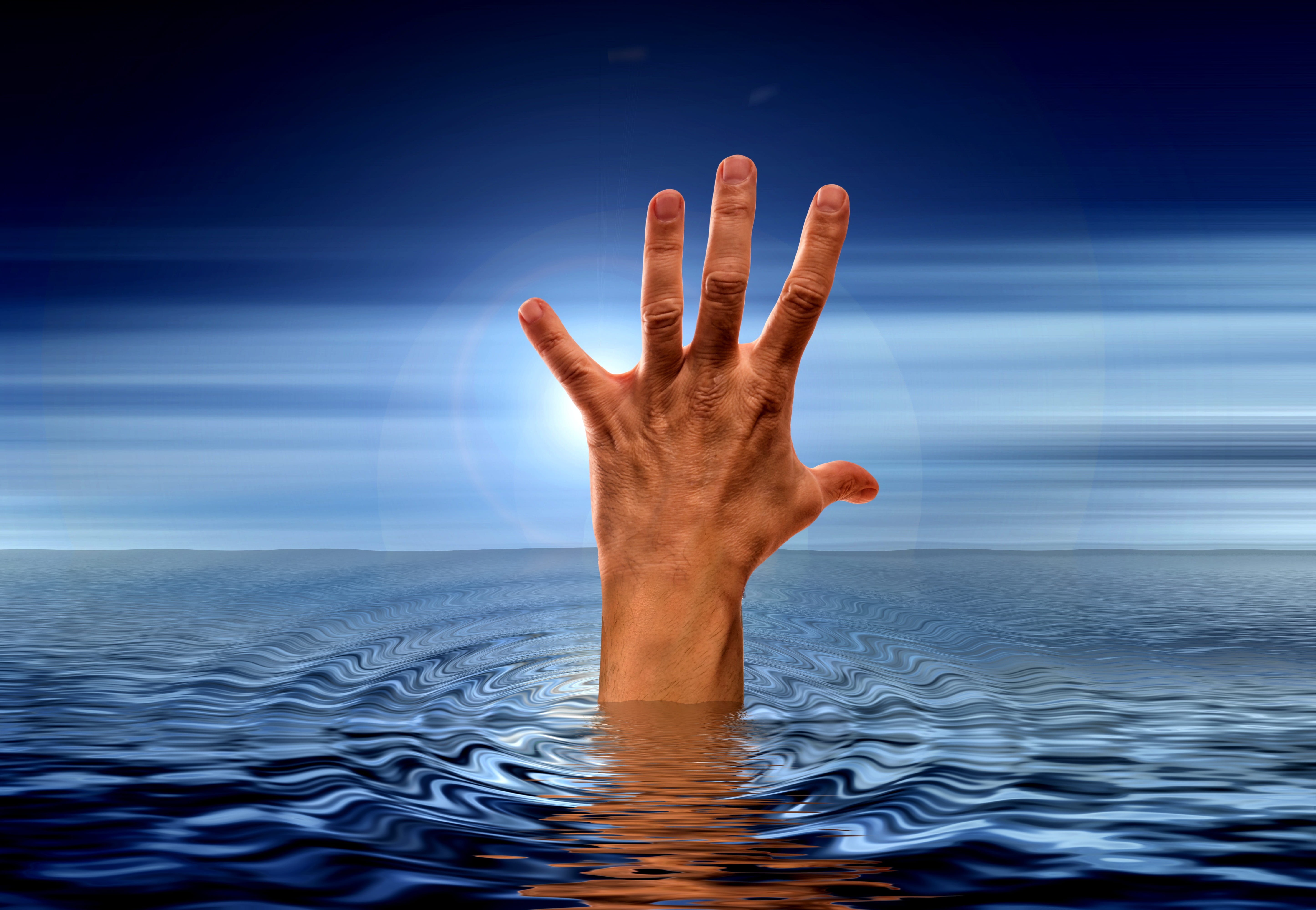 finger, human body part, limb, emergency, wave, human hand, rescue, people, sag, blue, ocean, horizon, help, not, immersion, waters, save, hand, sinking, HD Wallpaper