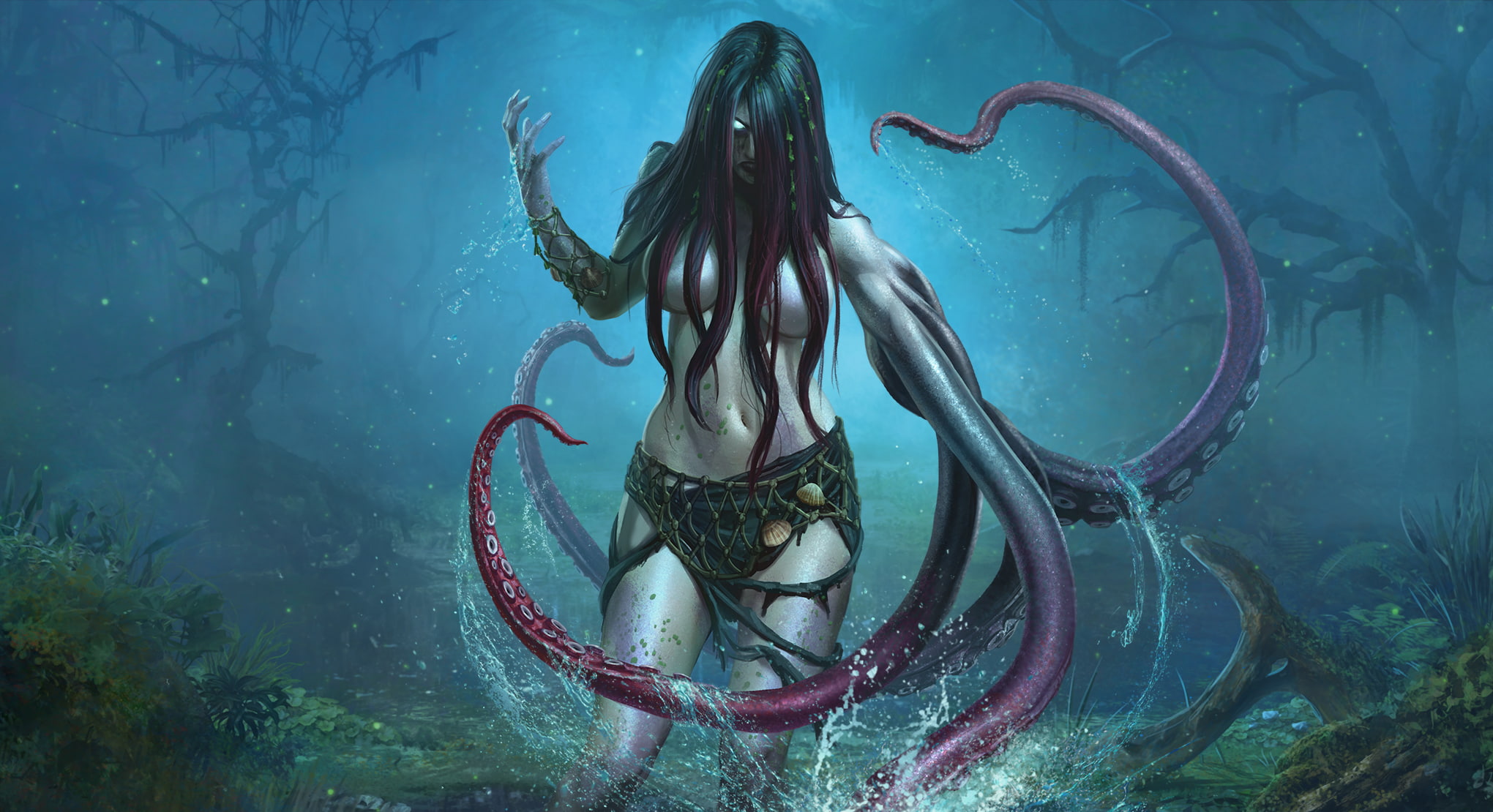 1080P, Juggernaut Wars, Drowned Samara, tentacles, the game, drowned, HD Wallpaper