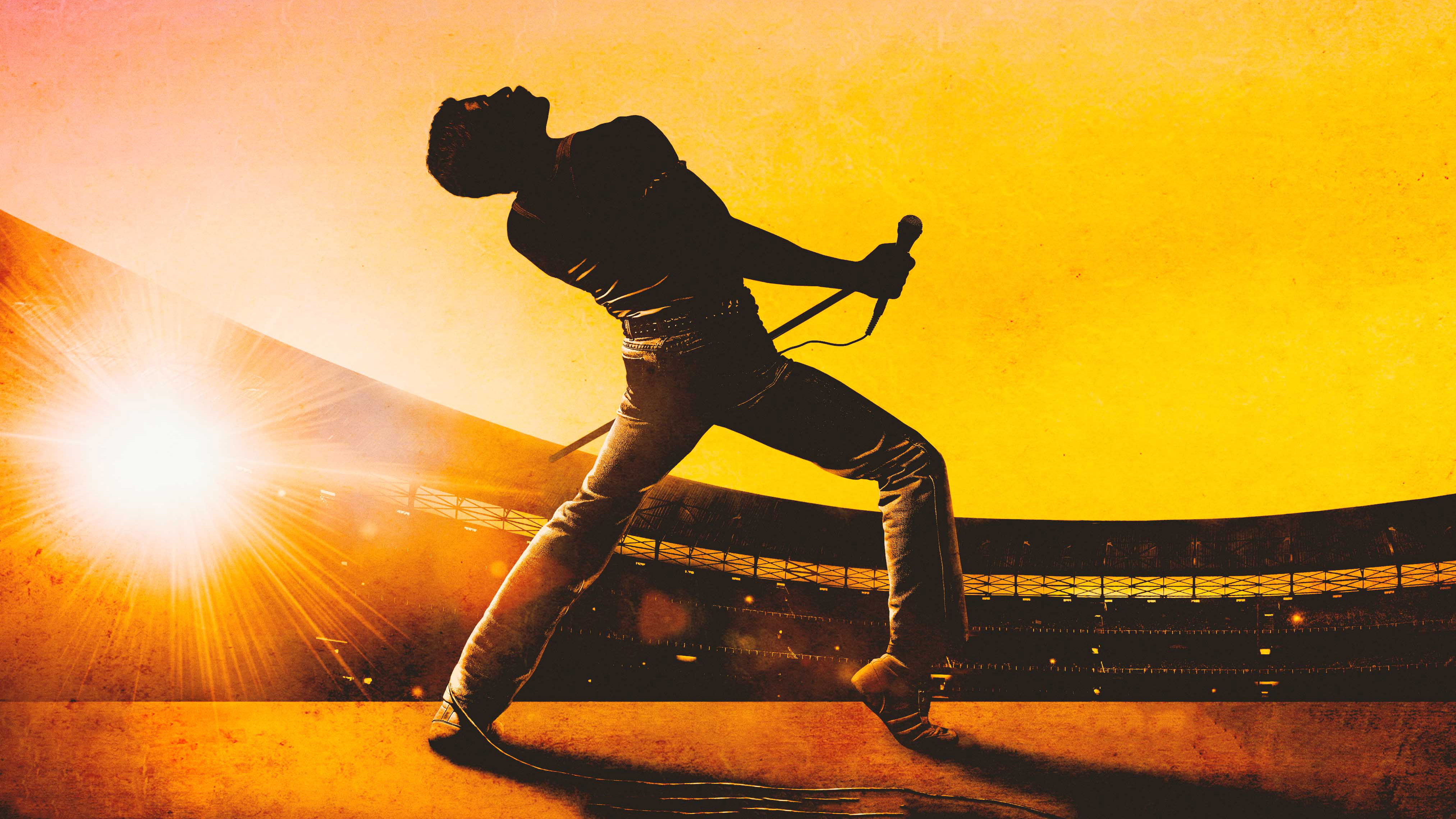athlete, motion, bohemian rhapsody, exercising, sky, limb, movies, 2018 movies, human limb, back lit, yellow, effort, sport, adult, sunset, 4k, full length, HD Wallpaper