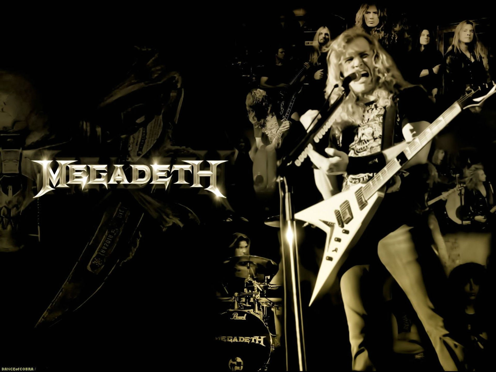 heavy, poster, 1080P, guitar, megadeth, concert, metal, thrash, HD Wallpaper