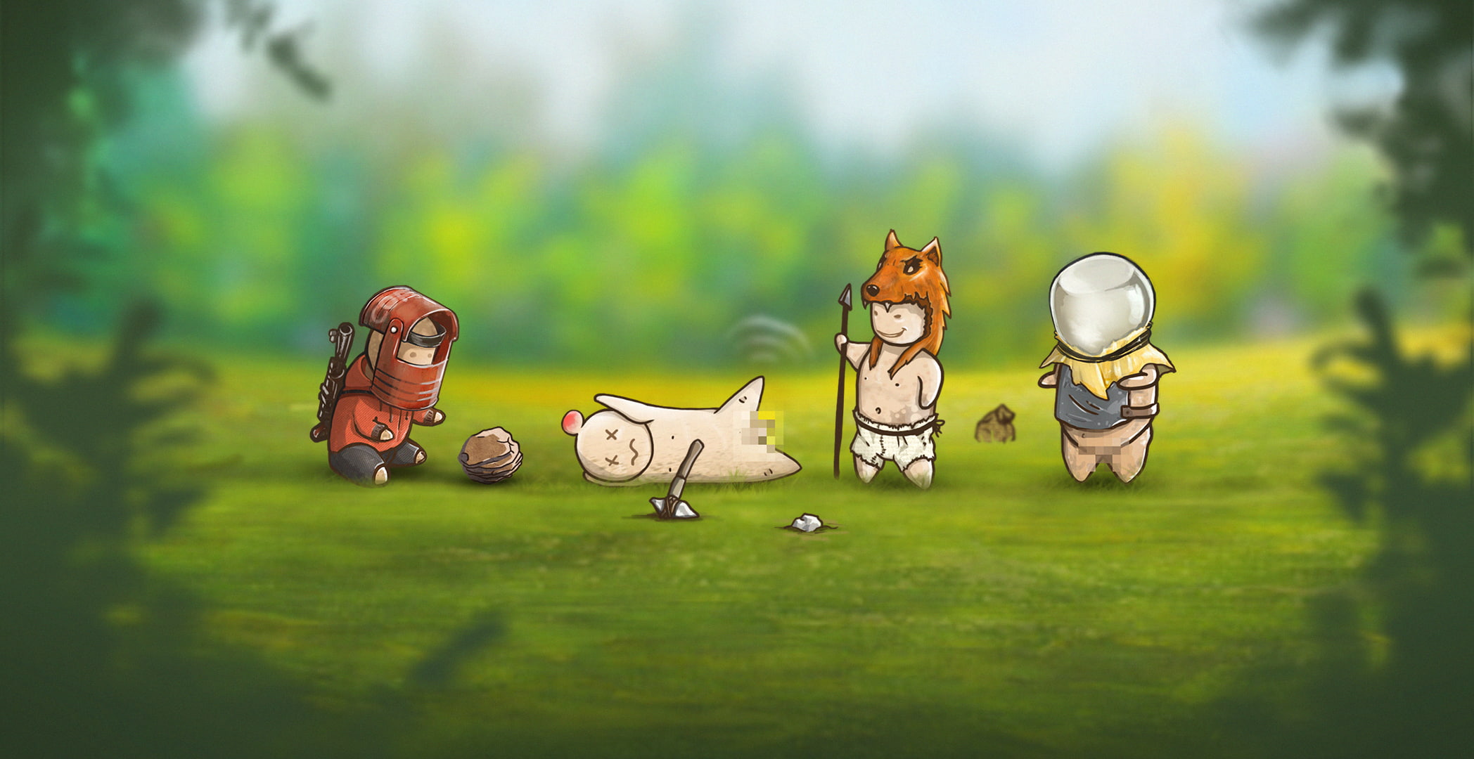 video games, 1080P, grass, minimalism, rust, HD Wallpaper