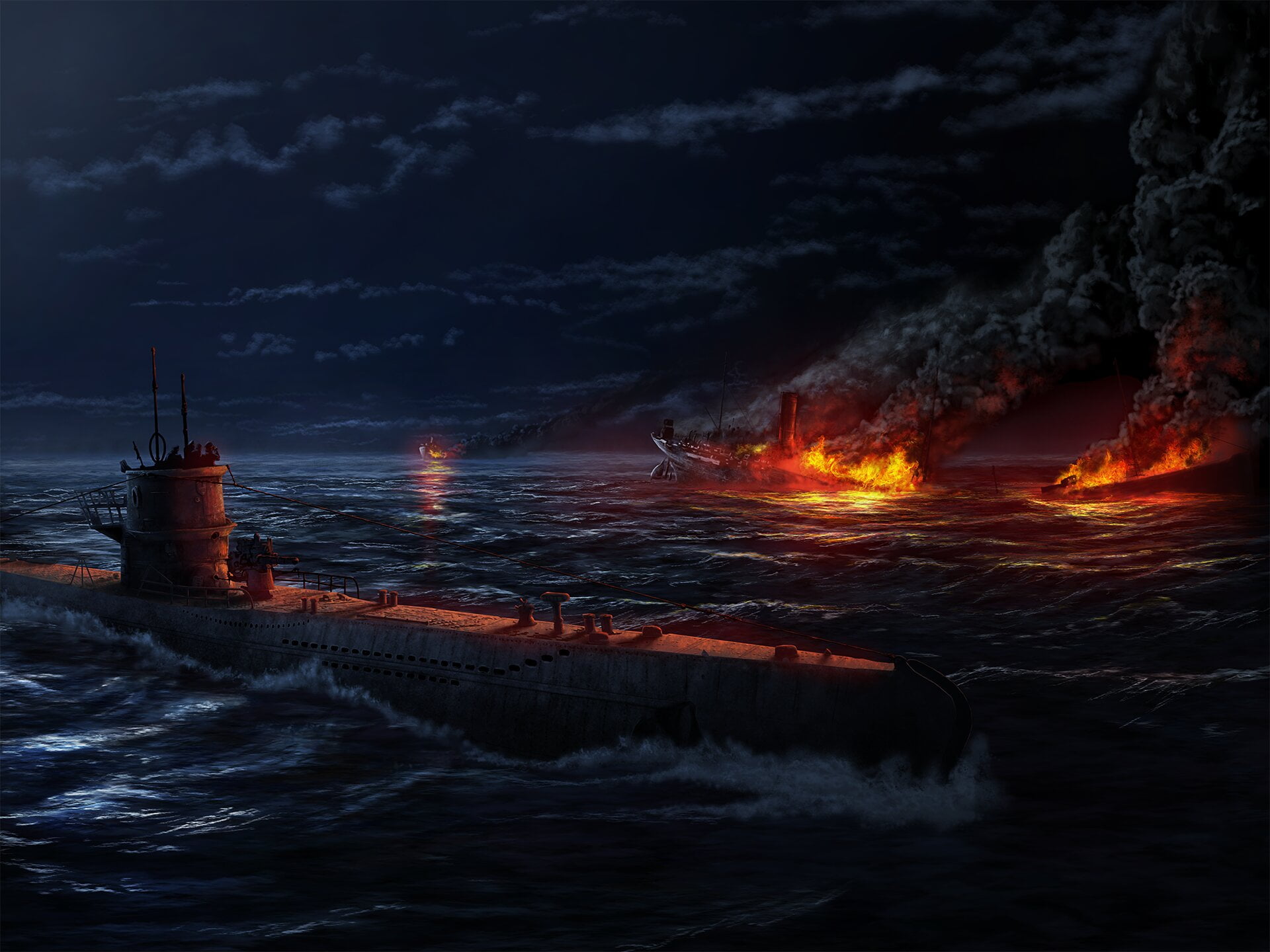 Hearts of Iron IV, 1080P, Video Game, Submarine, HD Wallpaper