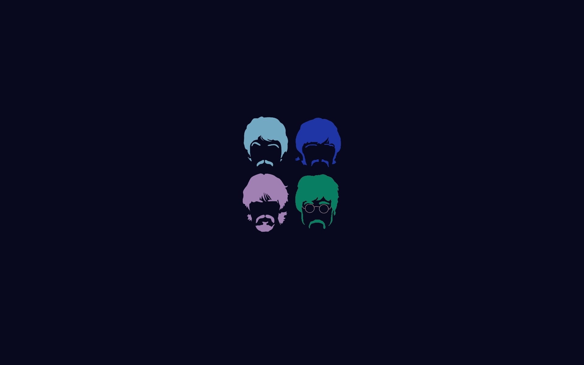 art, 1080P, Beatles, faces, HD Wallpaper