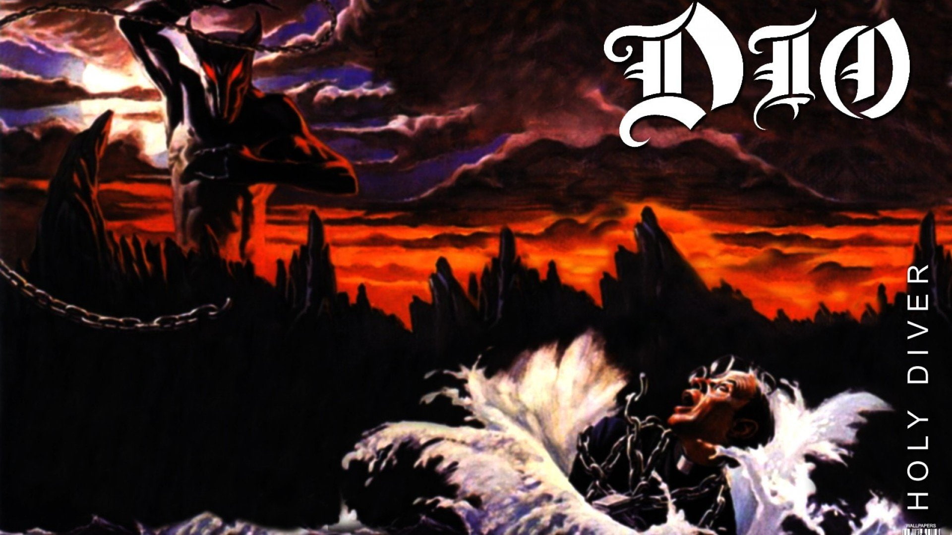 demon, 1080P, dark, heavy, metal, ronnie, poster, fantasy, james, dio, HD Wallpaper