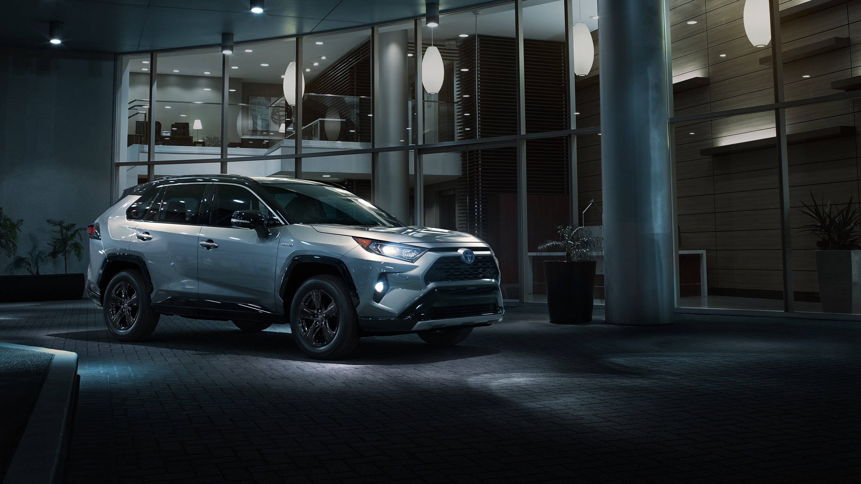 Hybrid, Toyota, 2019, 2K, RAV4, HD Wallpaper
