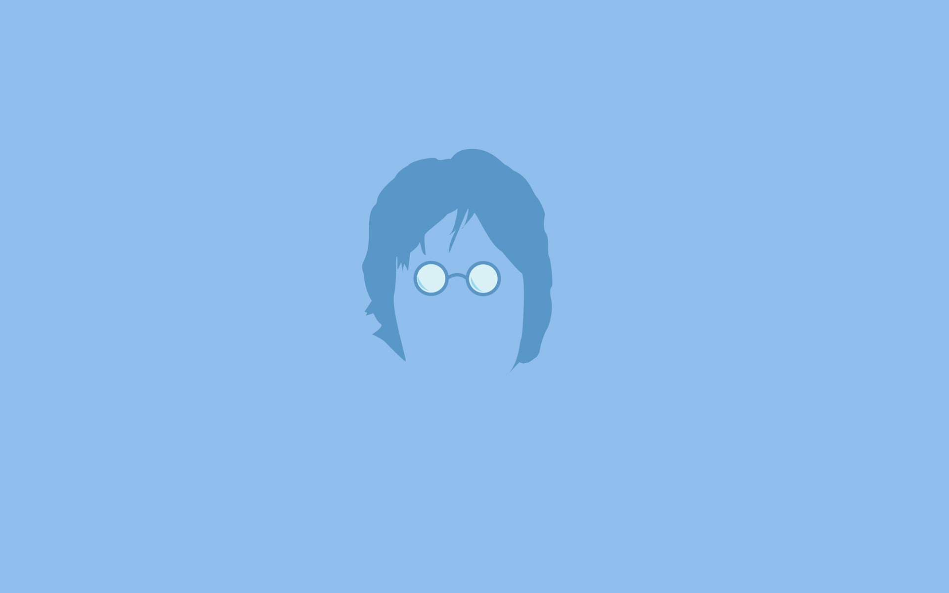 abstraction, 1080P, face, glasses, John Lennon, music, HD Wallpaper