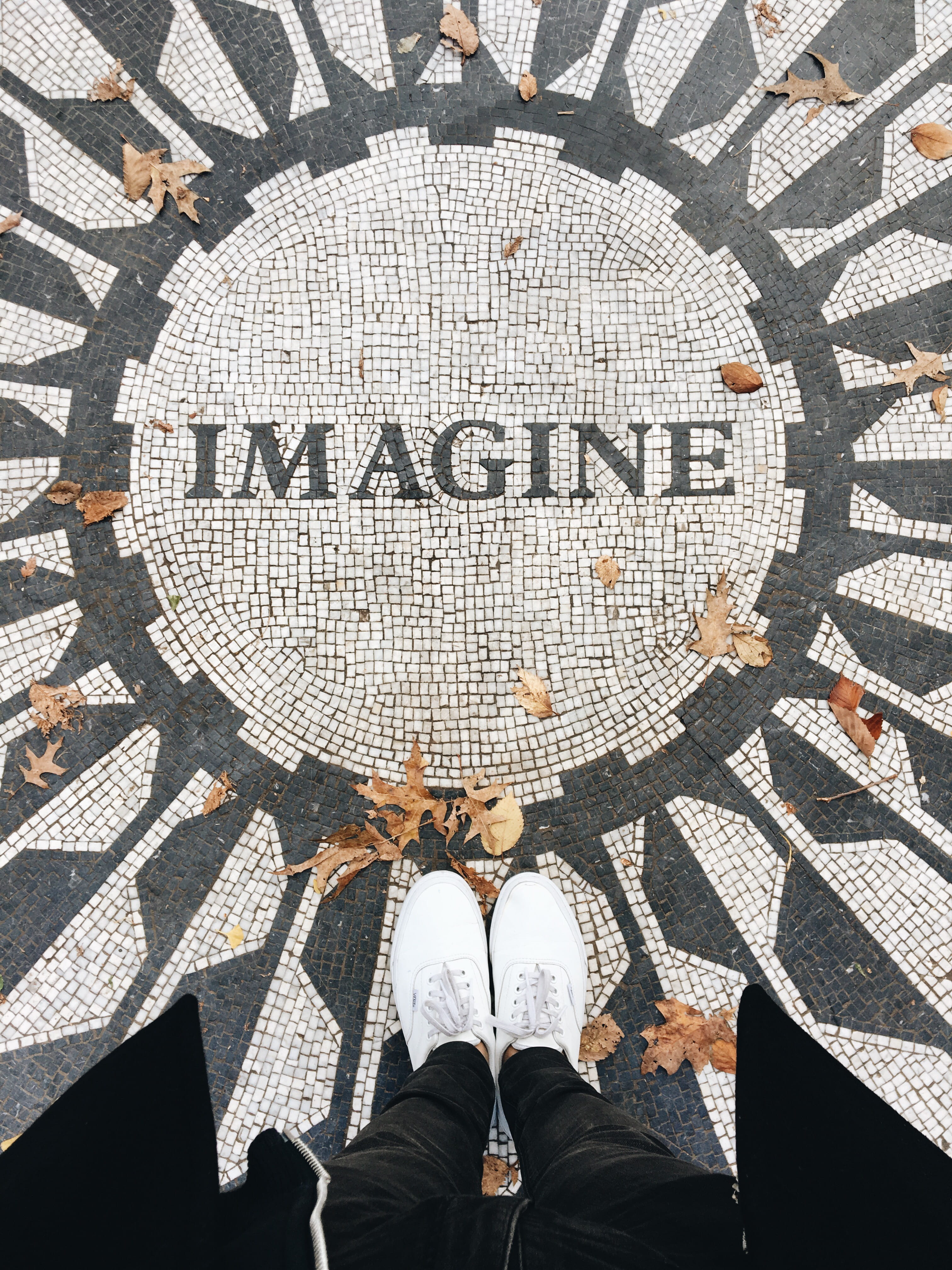 shoe, sign, human limb, text, letters, human foot, united states, directly above, outdoors, central park, real people, personal perspective, john lennon, Phone HD Wallpaper