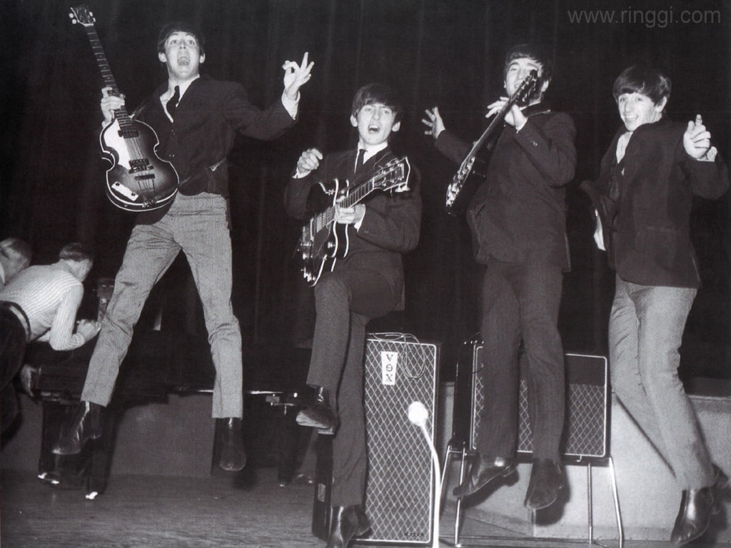 McCartney, Harrison, classic, British, Starr, art, Classic Rock, entertainment, 480P, rock, beatles, music, Lennon, hd, HD Wallpaper