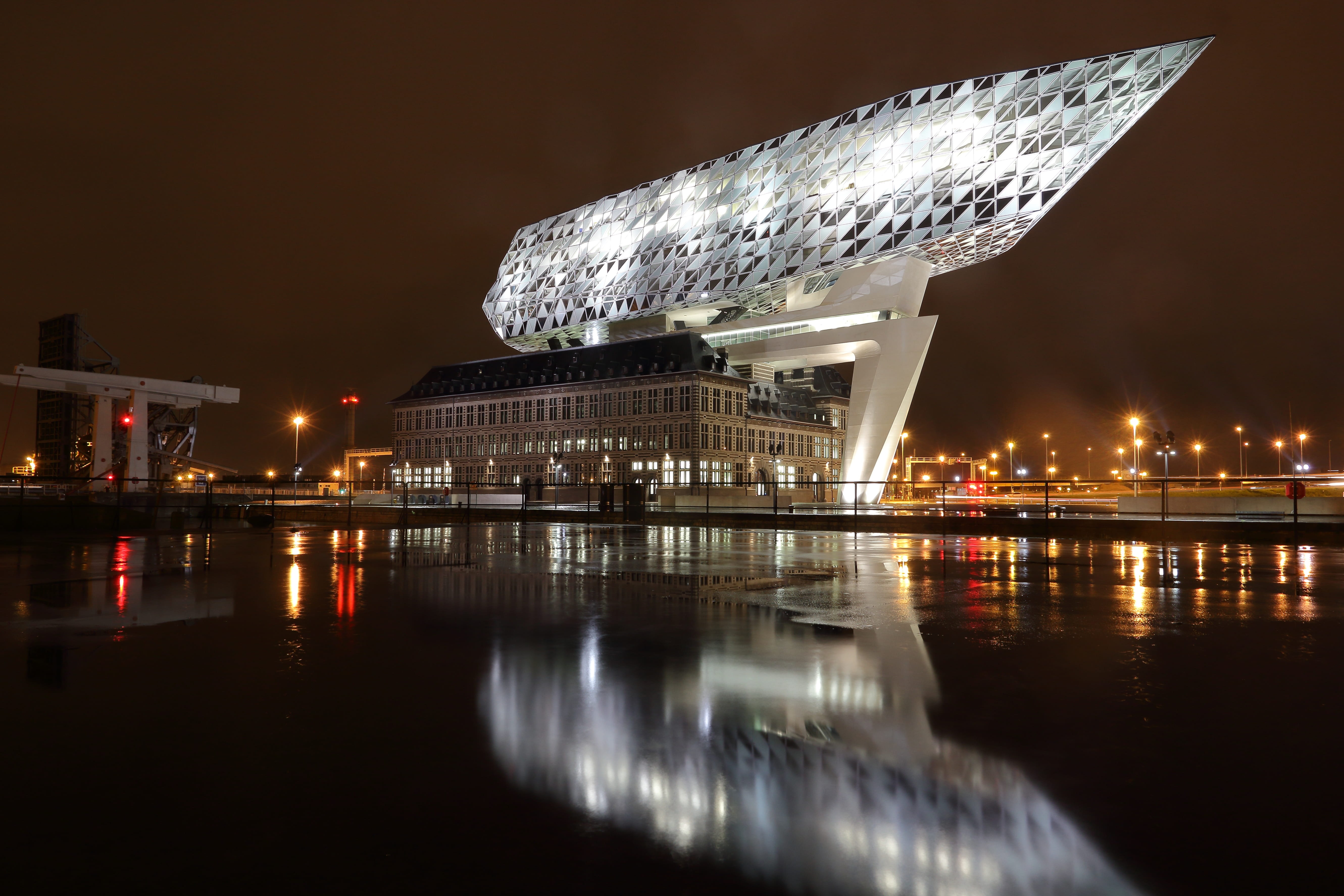 travel, illuminated, building exterior, travel destinations, statuette, classic, reflections, no people, modern, night, skyscraper, port house, harbor, HD Wallpaper