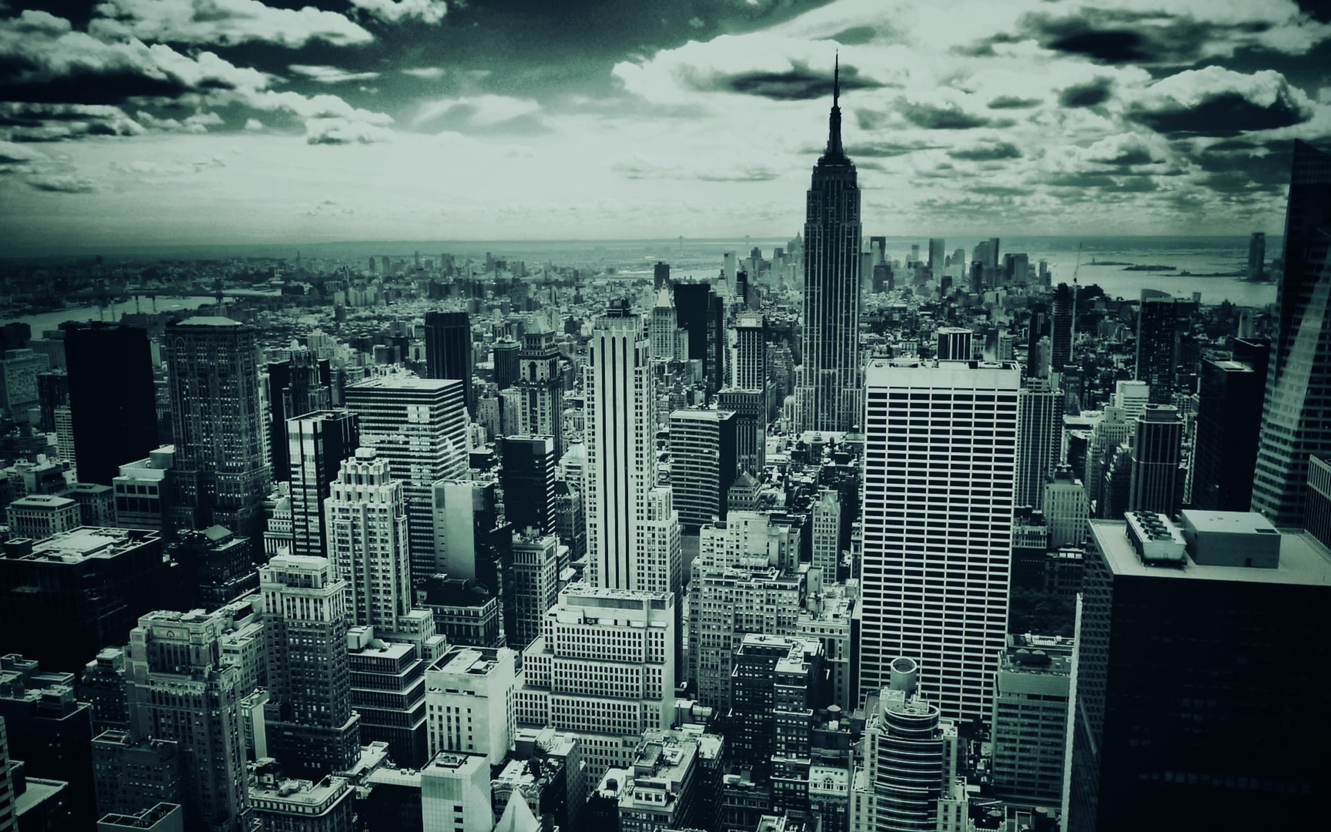 black, york, city, white, buldings, 1080P, world, new, HD Wallpaper